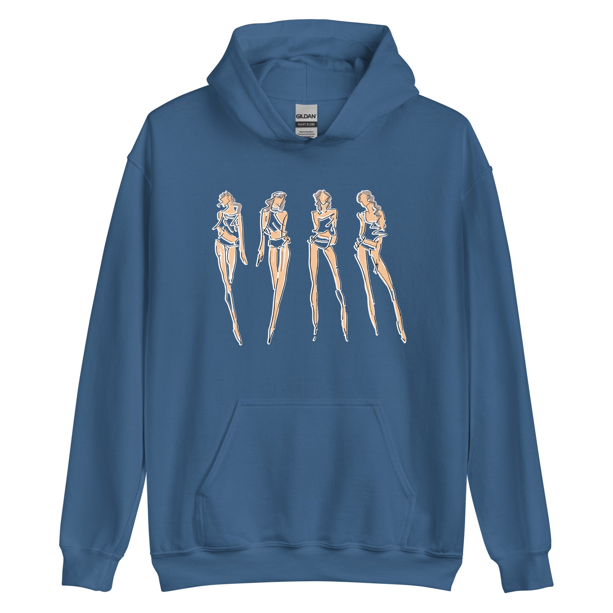 Unisex Hoodie - Sketch Fashion Poses