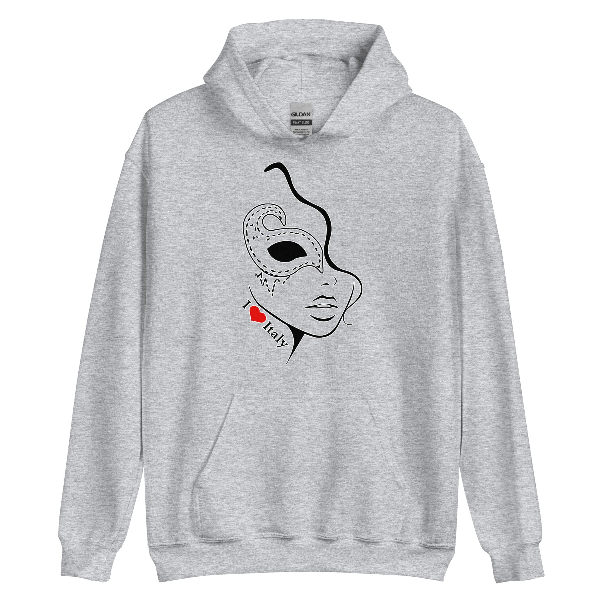 Unisex Hoodie - I love Italy Mask