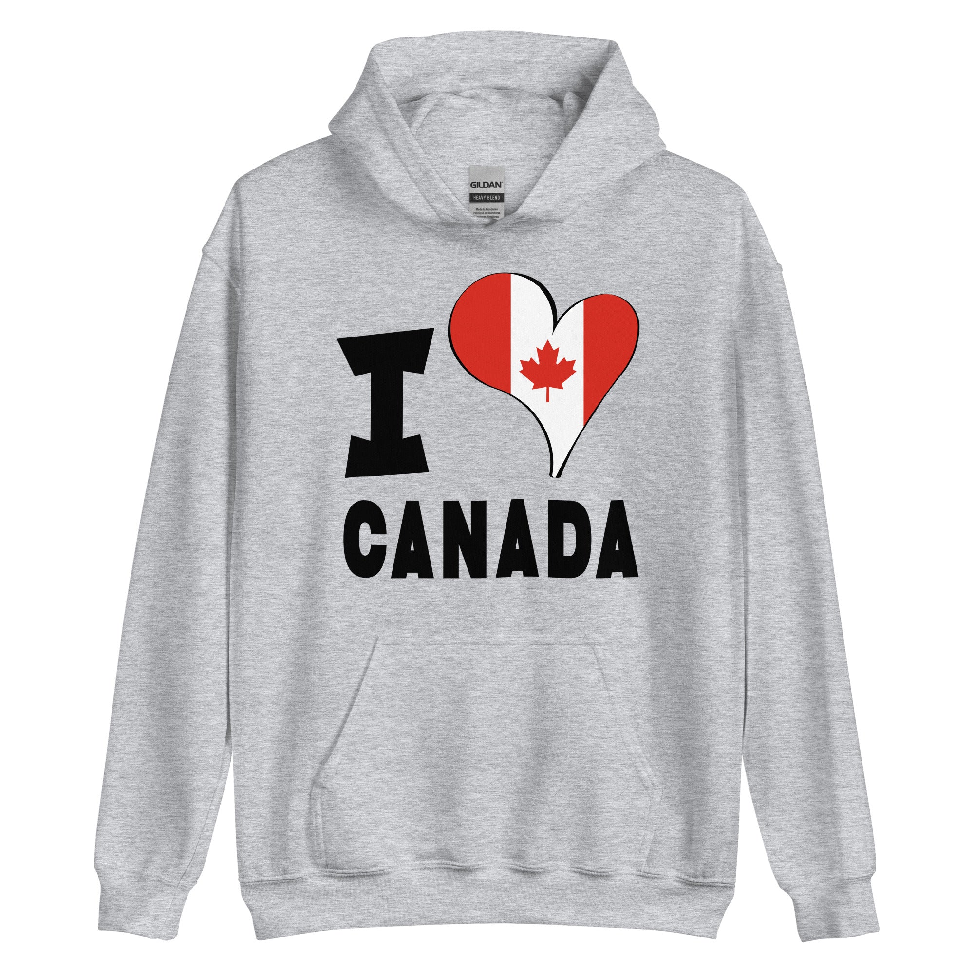 Unisex Hoodie - I Love Canada Flag