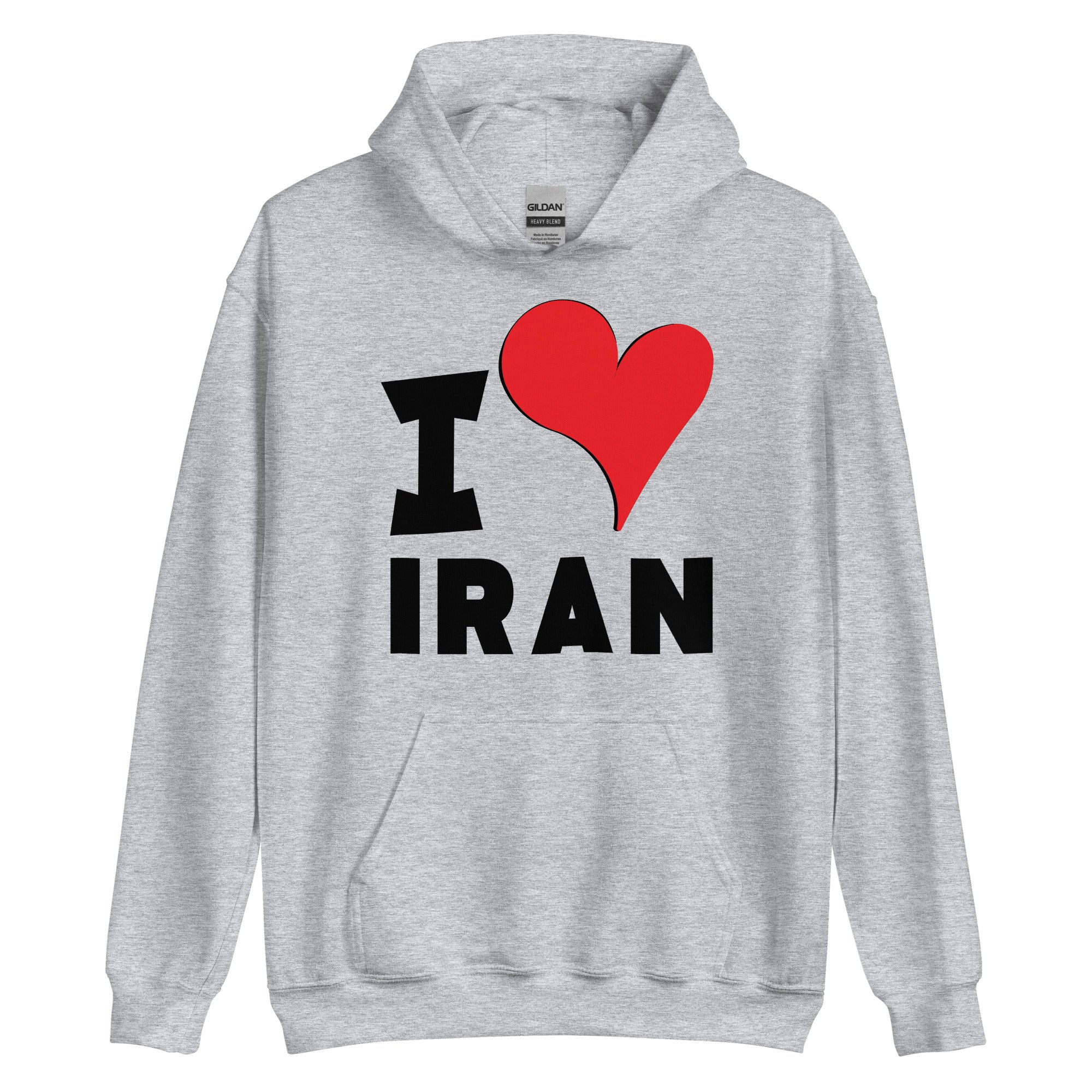 Unisex Hoodie - I Love Iran Red