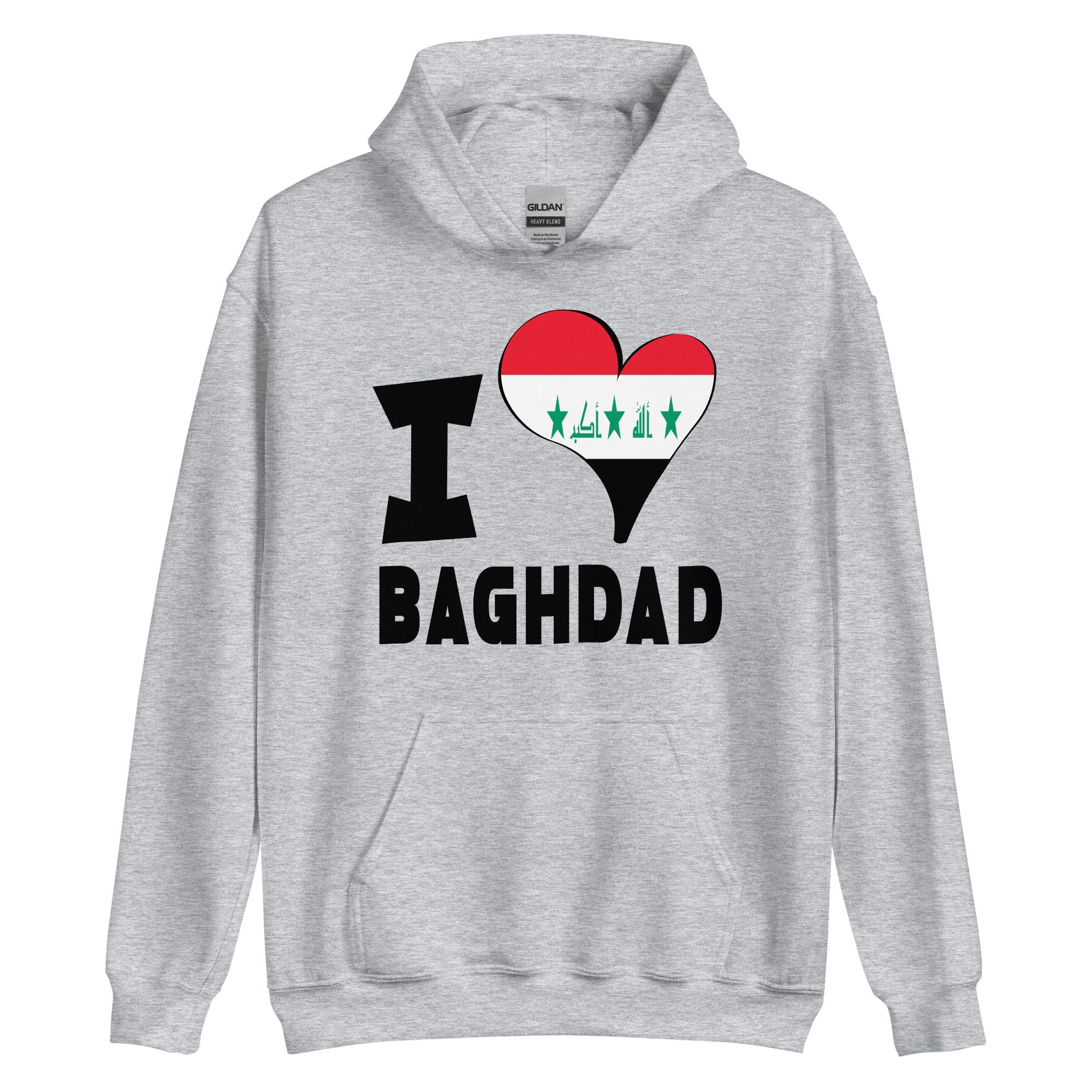 Unisex Hoodie - I Love Baghdad Flag