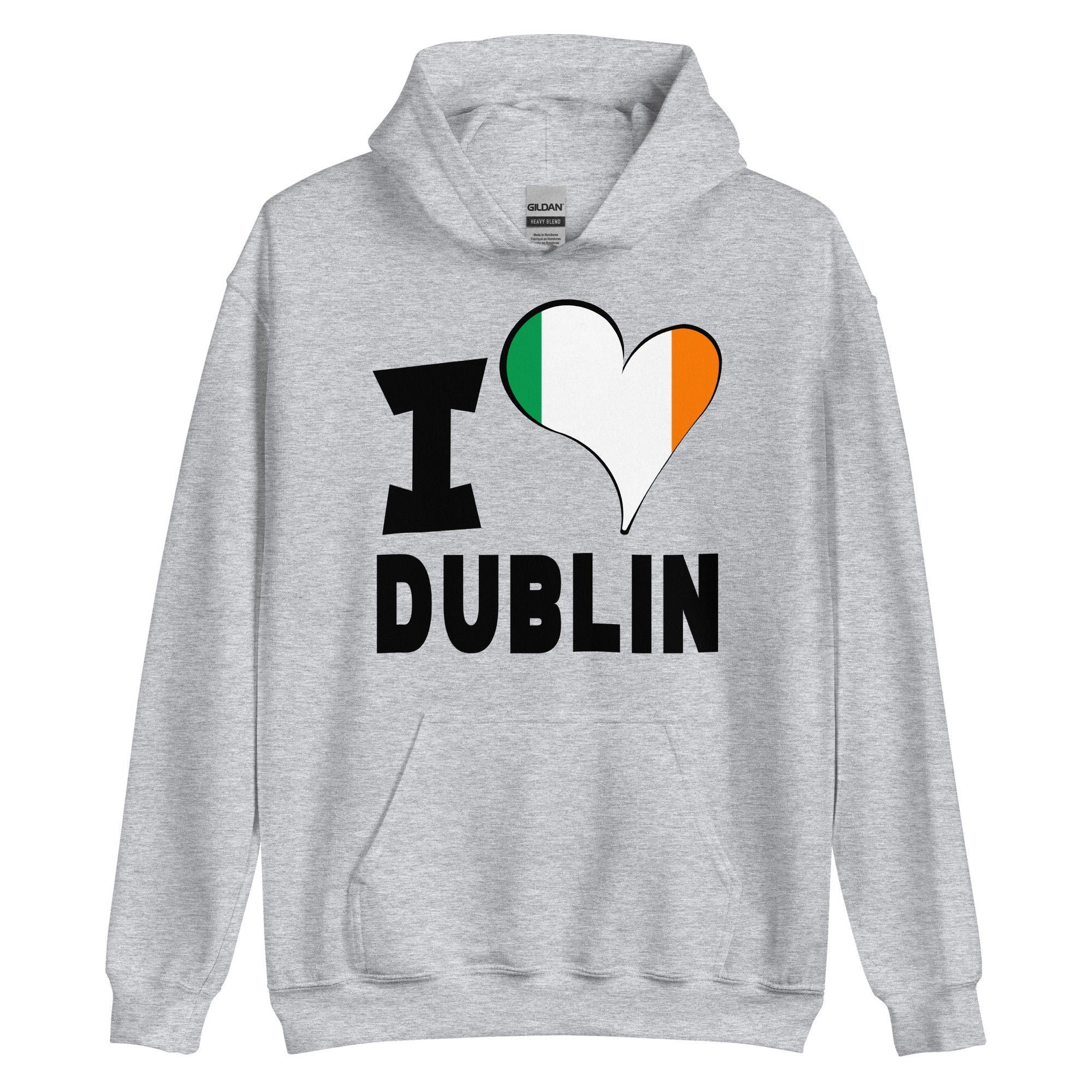 Unisex Hoodie - I Love Dublin Flag