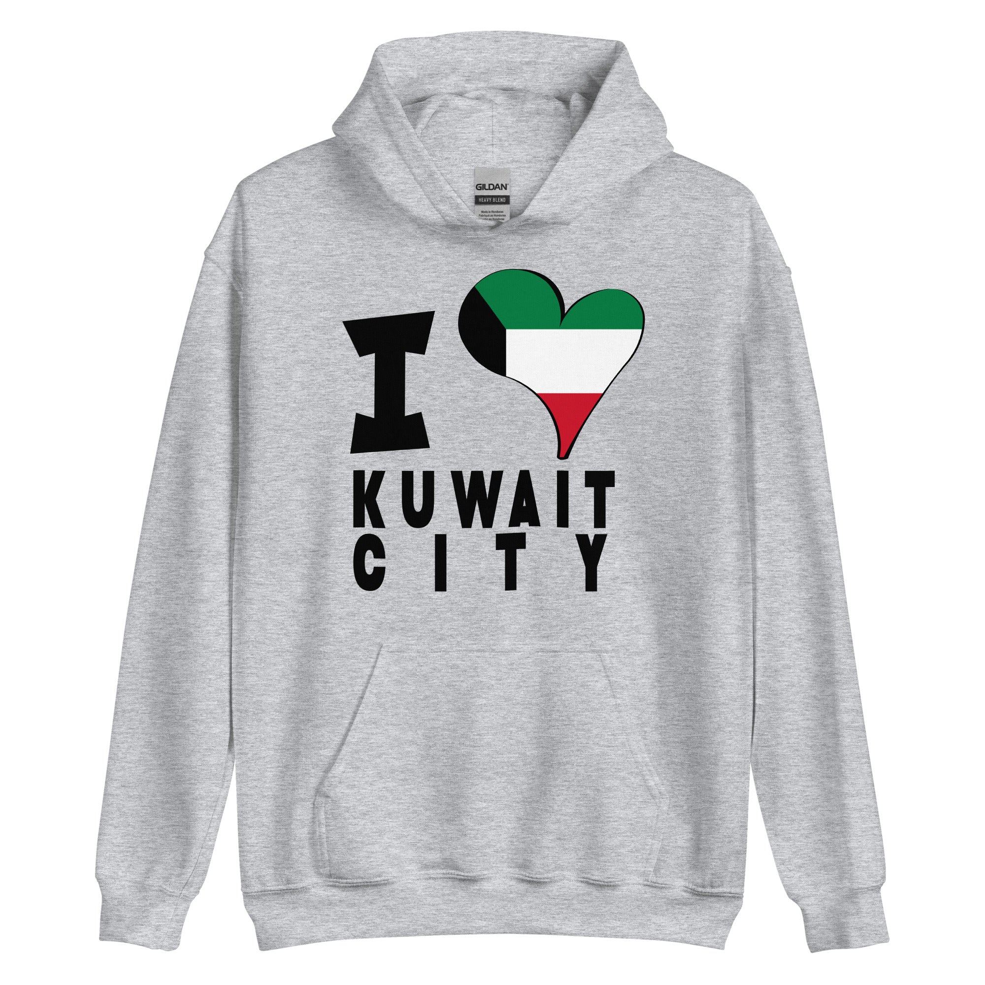 Unisex Hoodie - I Love Kuwait City Flag