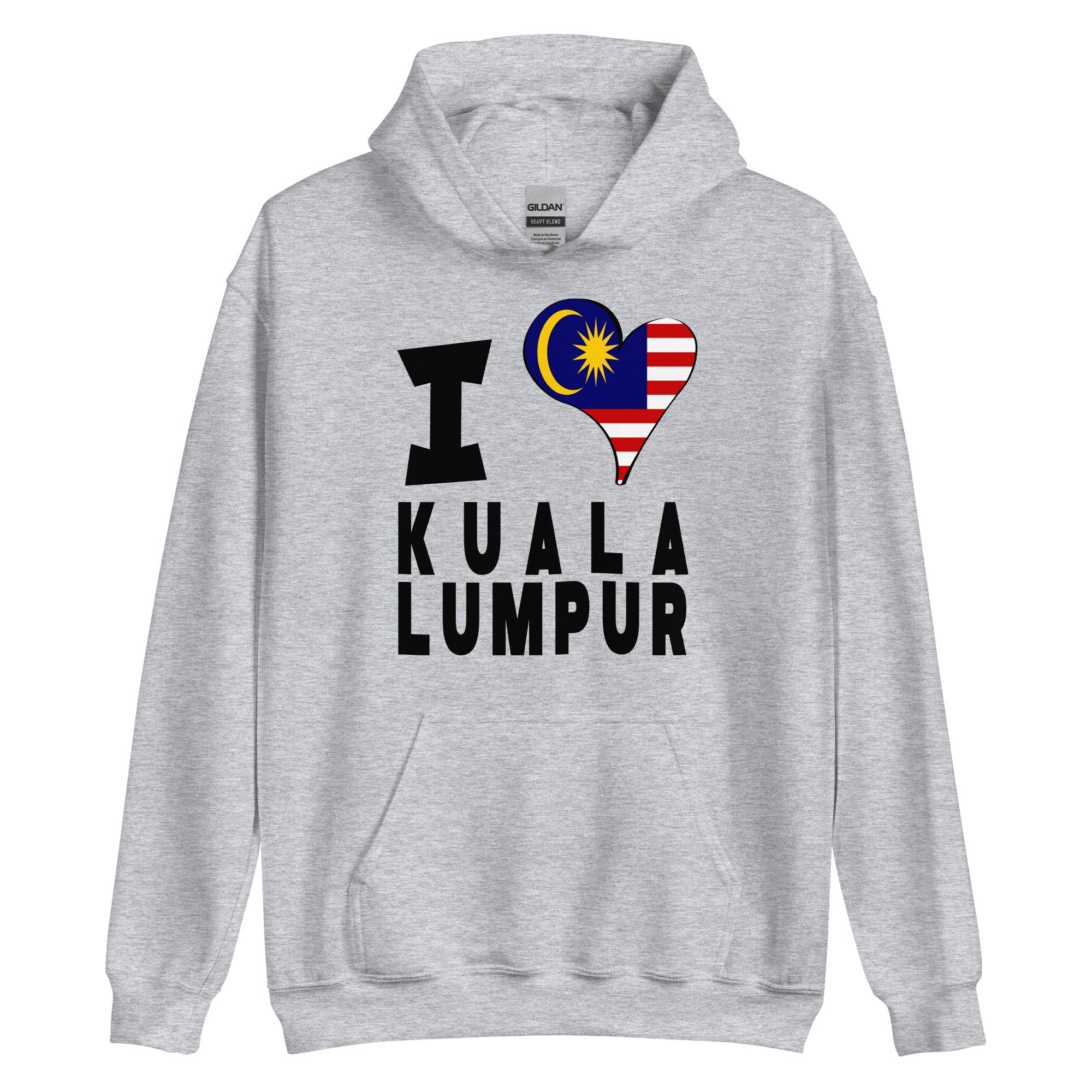 Unisex Hoodie - I Love Kuala Lumpur Flag