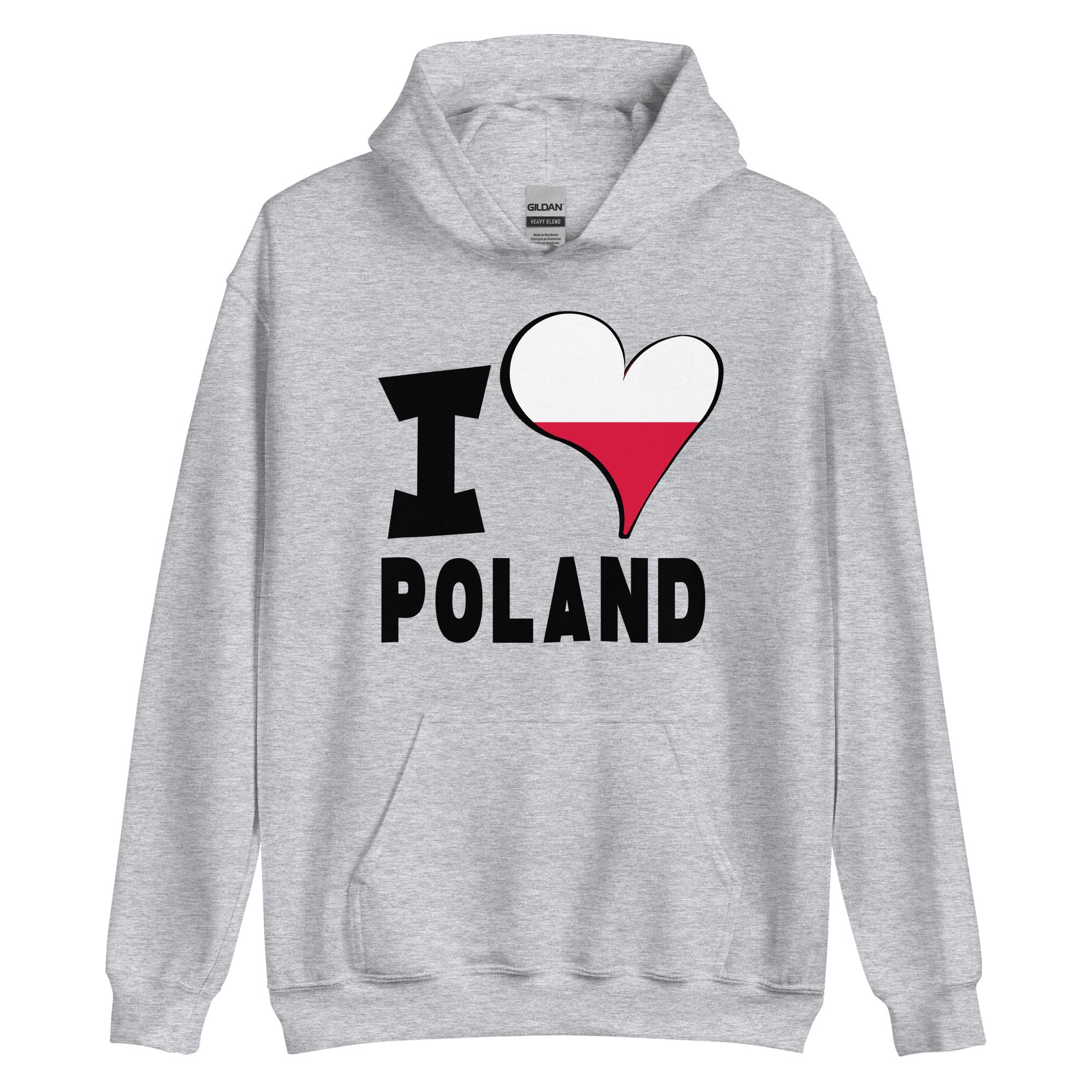 Unisex Hoodie - I Love Poland Flag