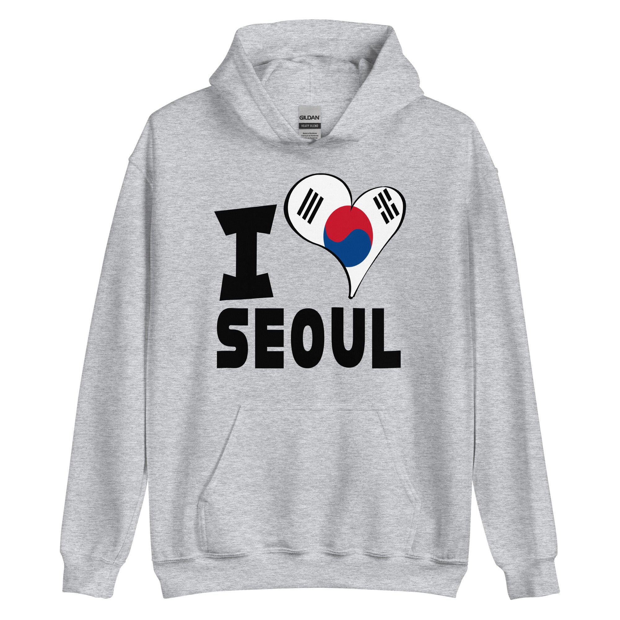 Unisex Hoodie - I Love Seoul Flag