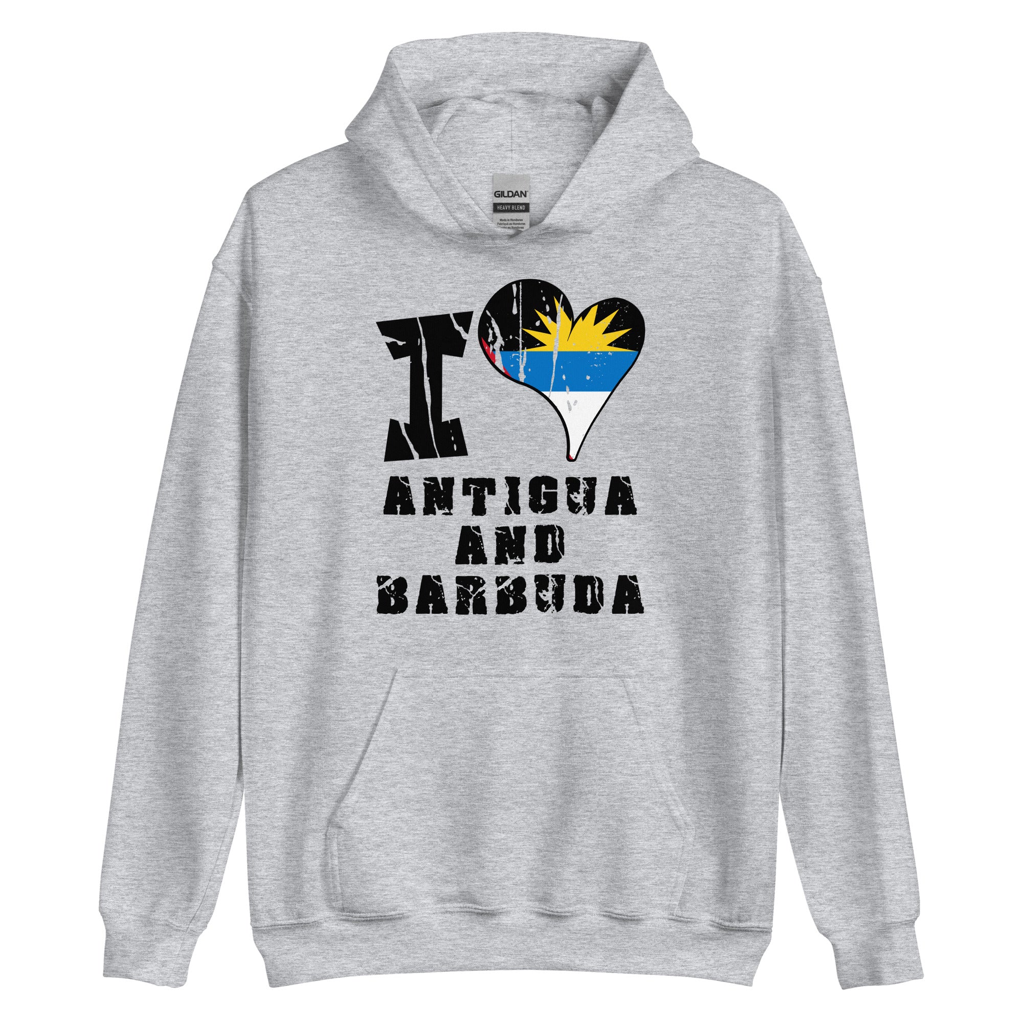 Unisex Hoodie - I Love Antigua and Barbuda