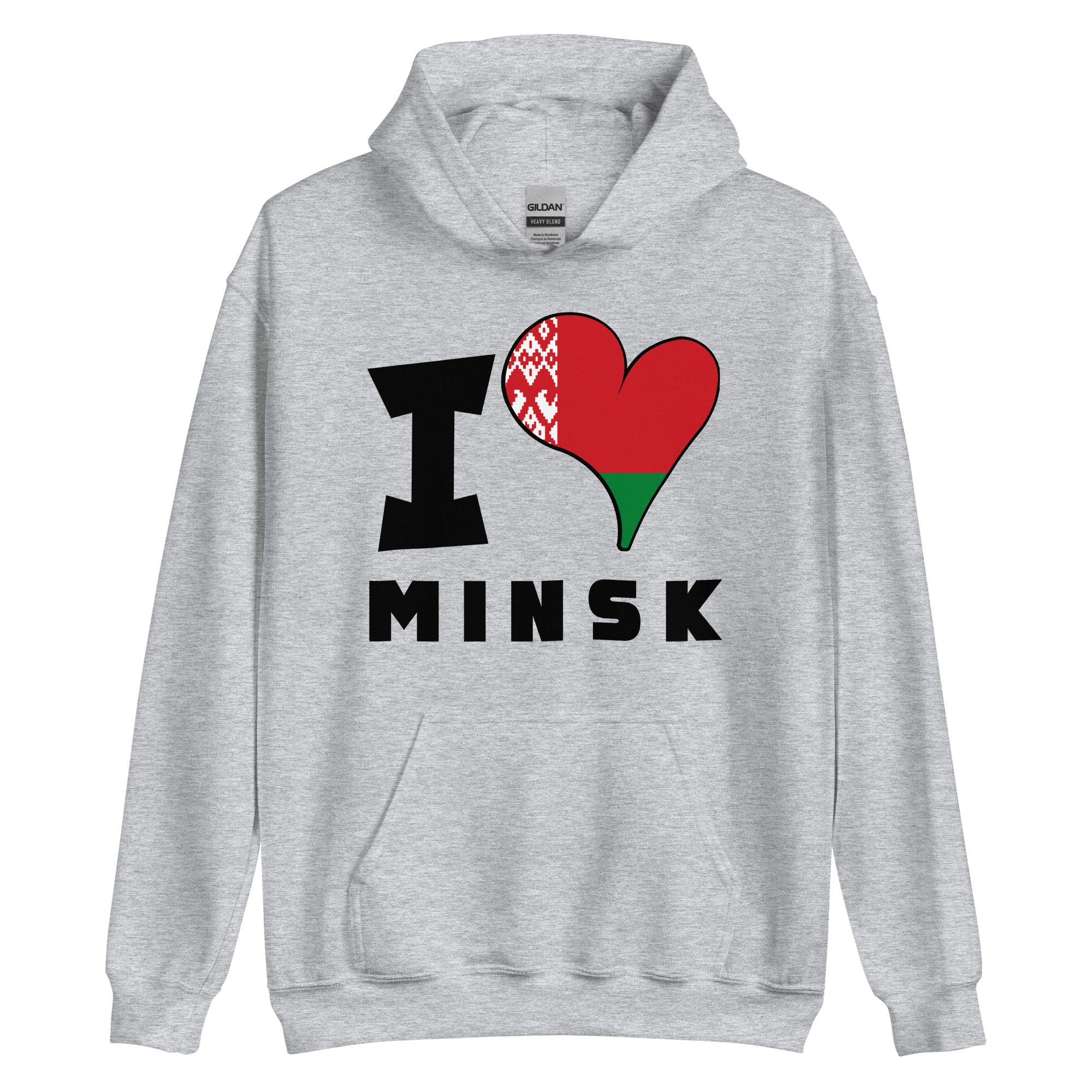 Unisex Hoodie - I Love Minsk Flag