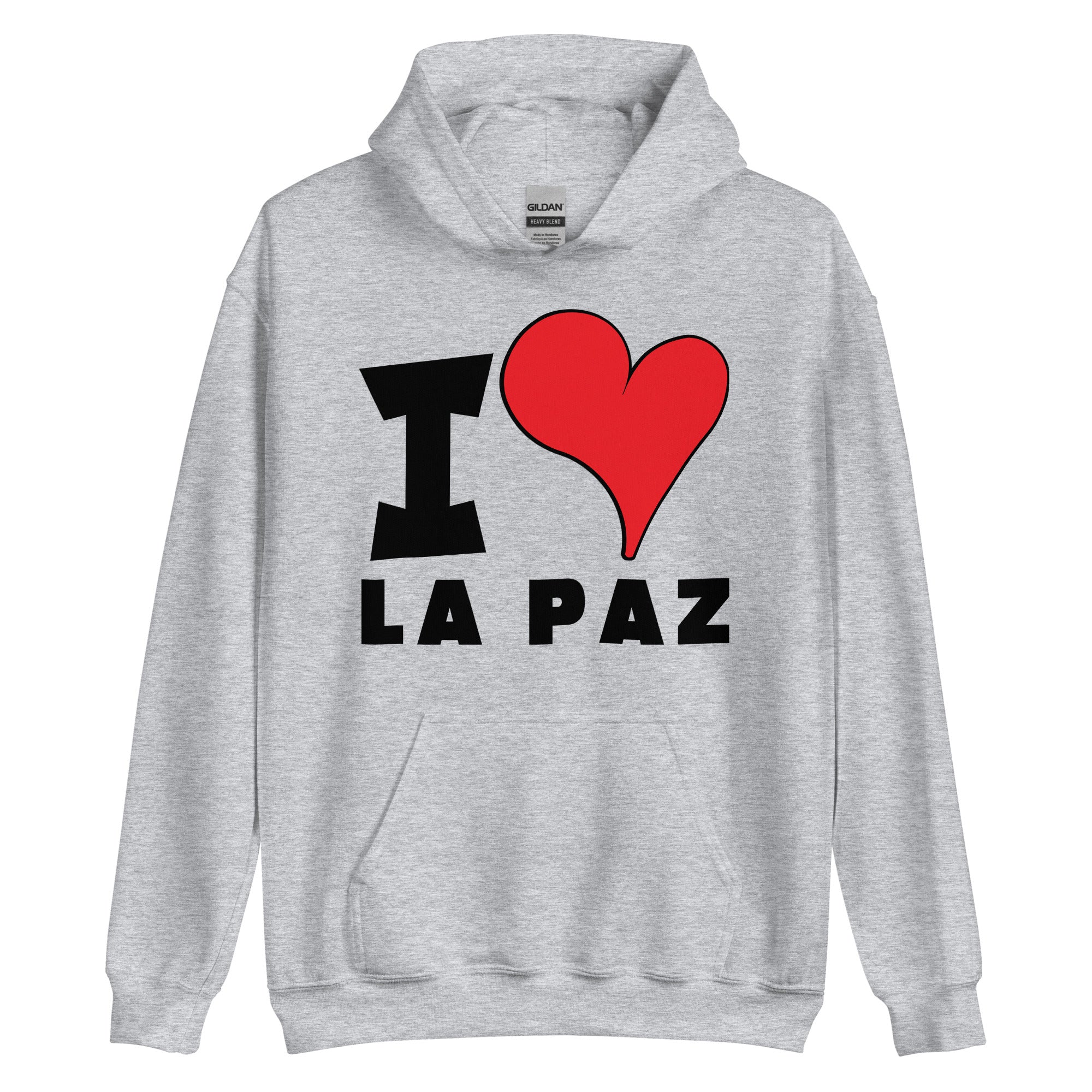 Unisex Hoodie - I Love La Paz Red