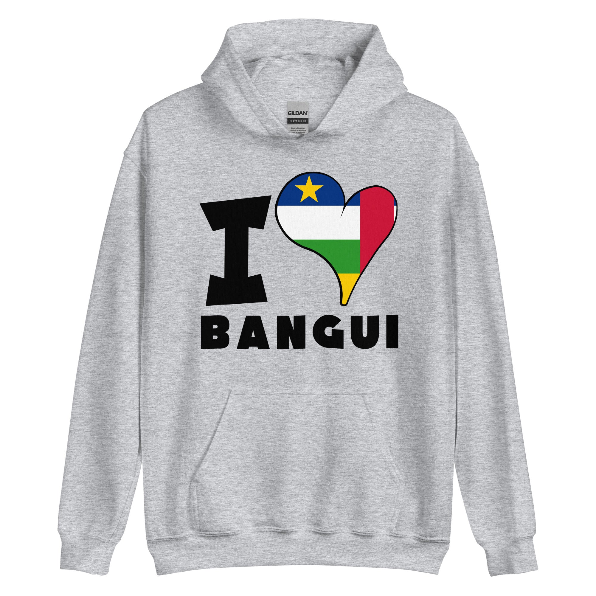 Unisex Hoodie - I Love Bangui Flag