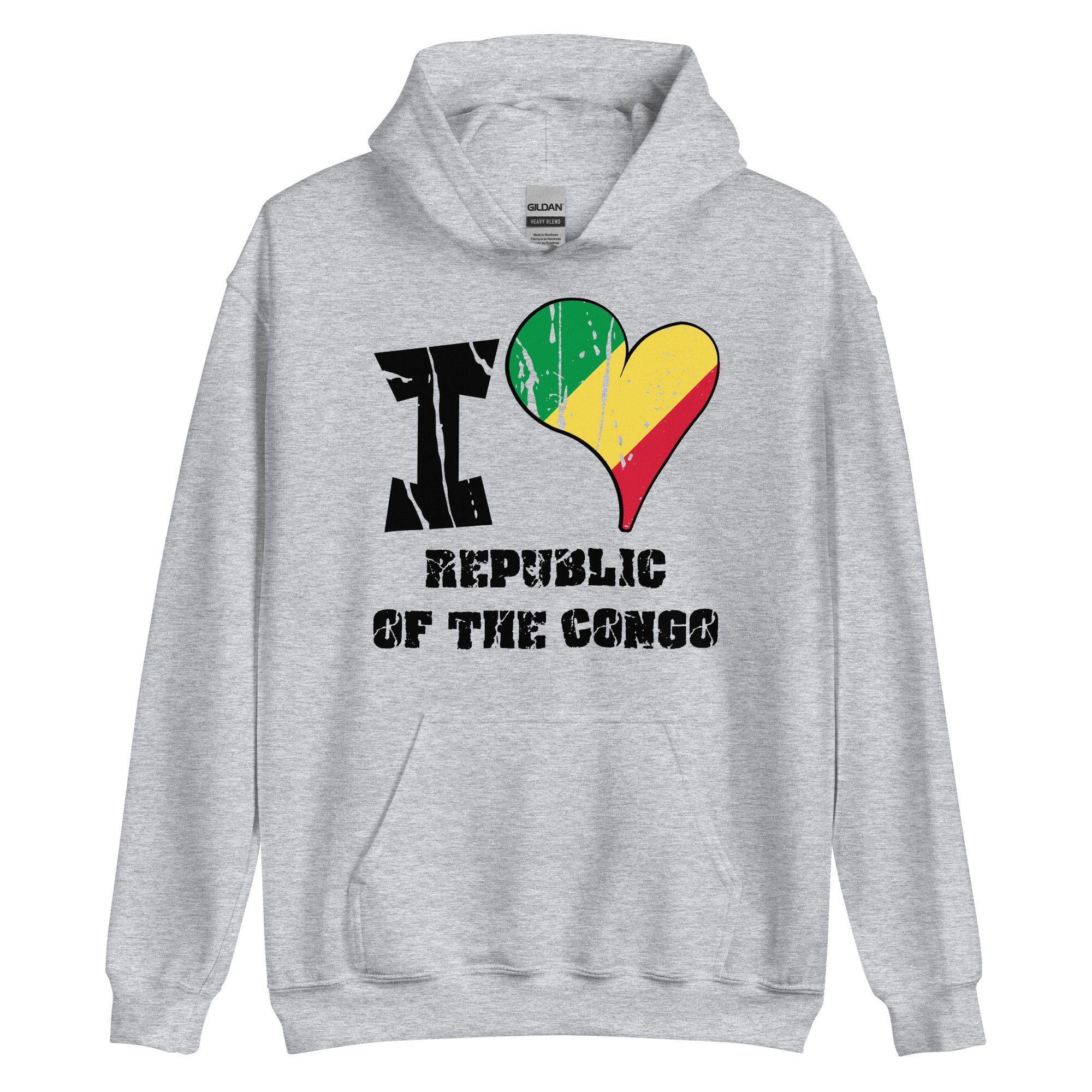 Unisex Hoodie - I Love Republic of the Congo