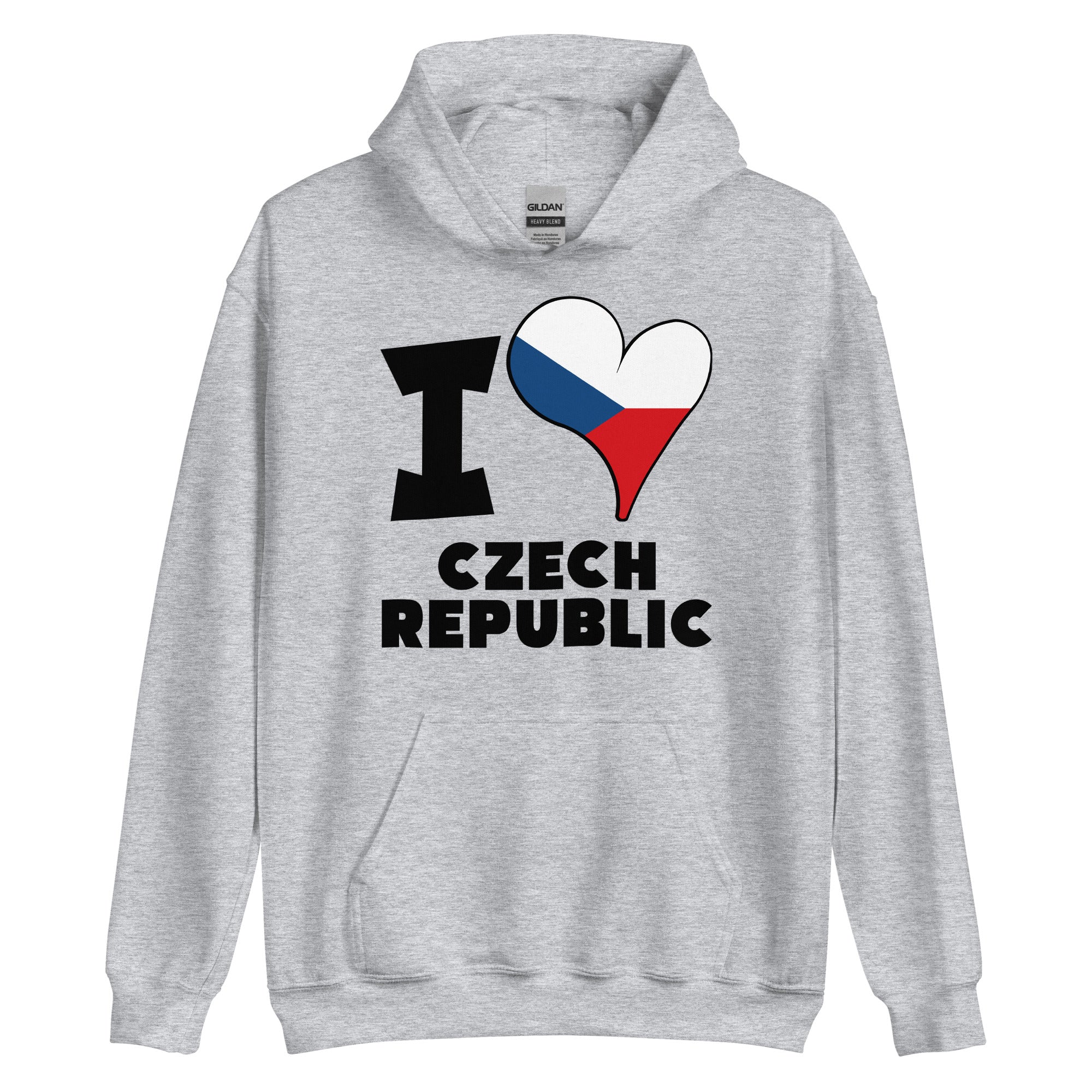 Unisex Hoodie - I Love Czech Republic Flag