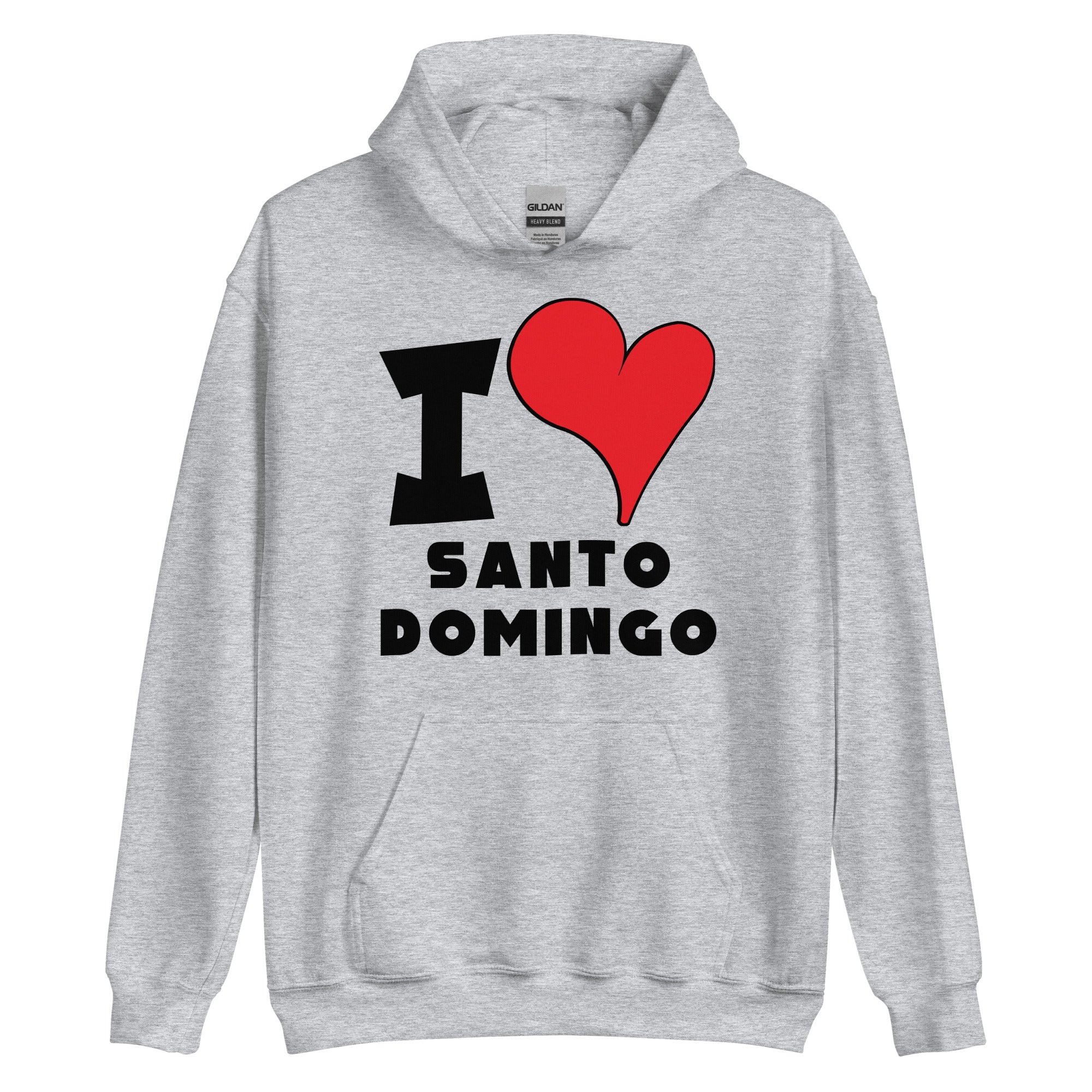 Unisex Hoodie - I Love Santo Domingo Red