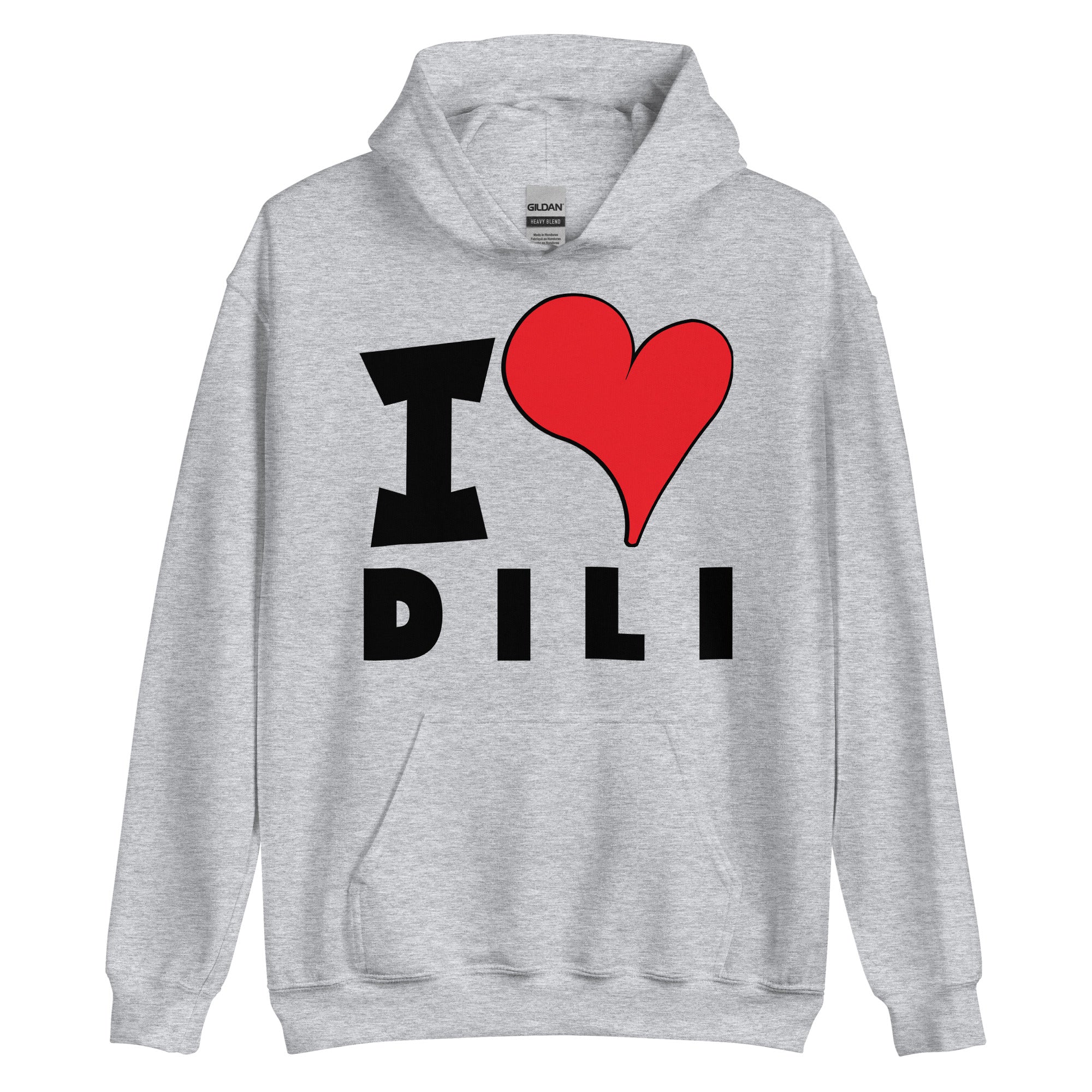 Unisex Hoodie - I Love Dili Red