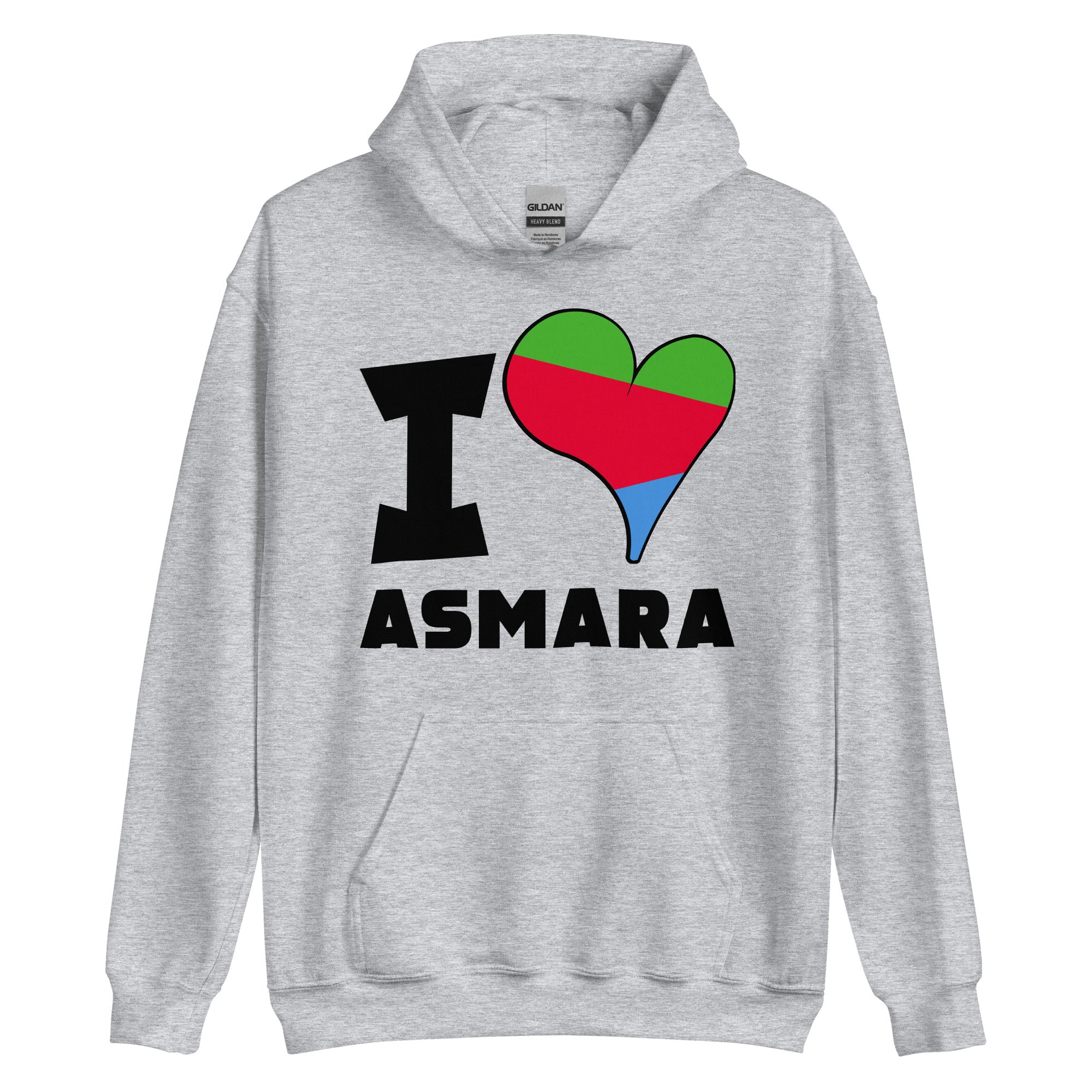 Unisex Hoodie - I Love Asmara Flag