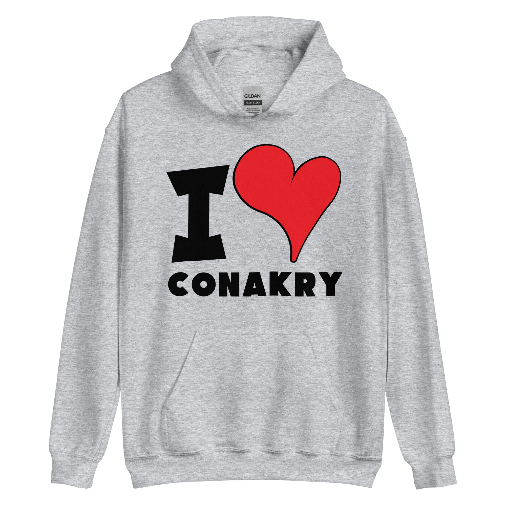 Unisex Hoodie - I Love Conakry Red