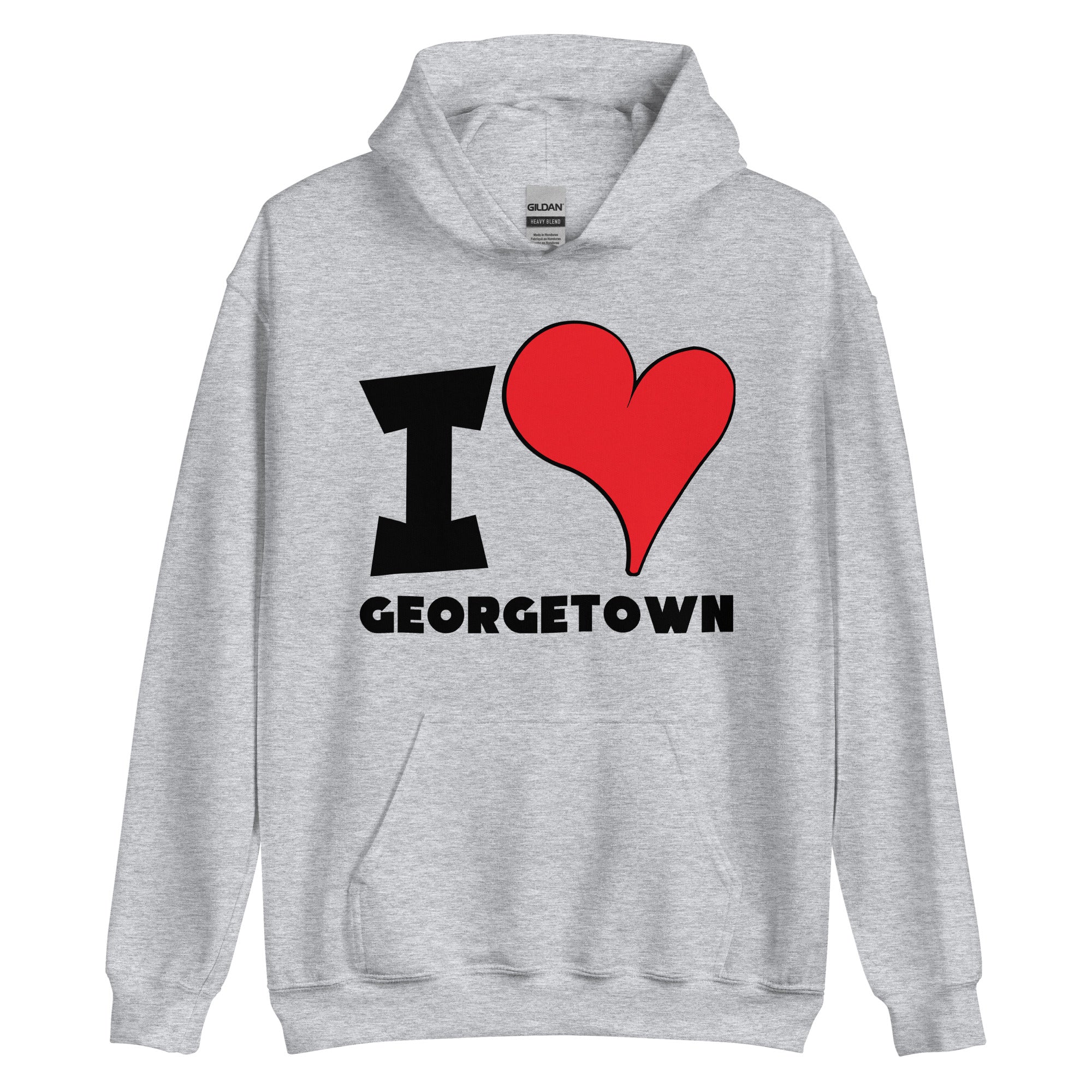 Unisex Hoodie - I Love Georgetown Red