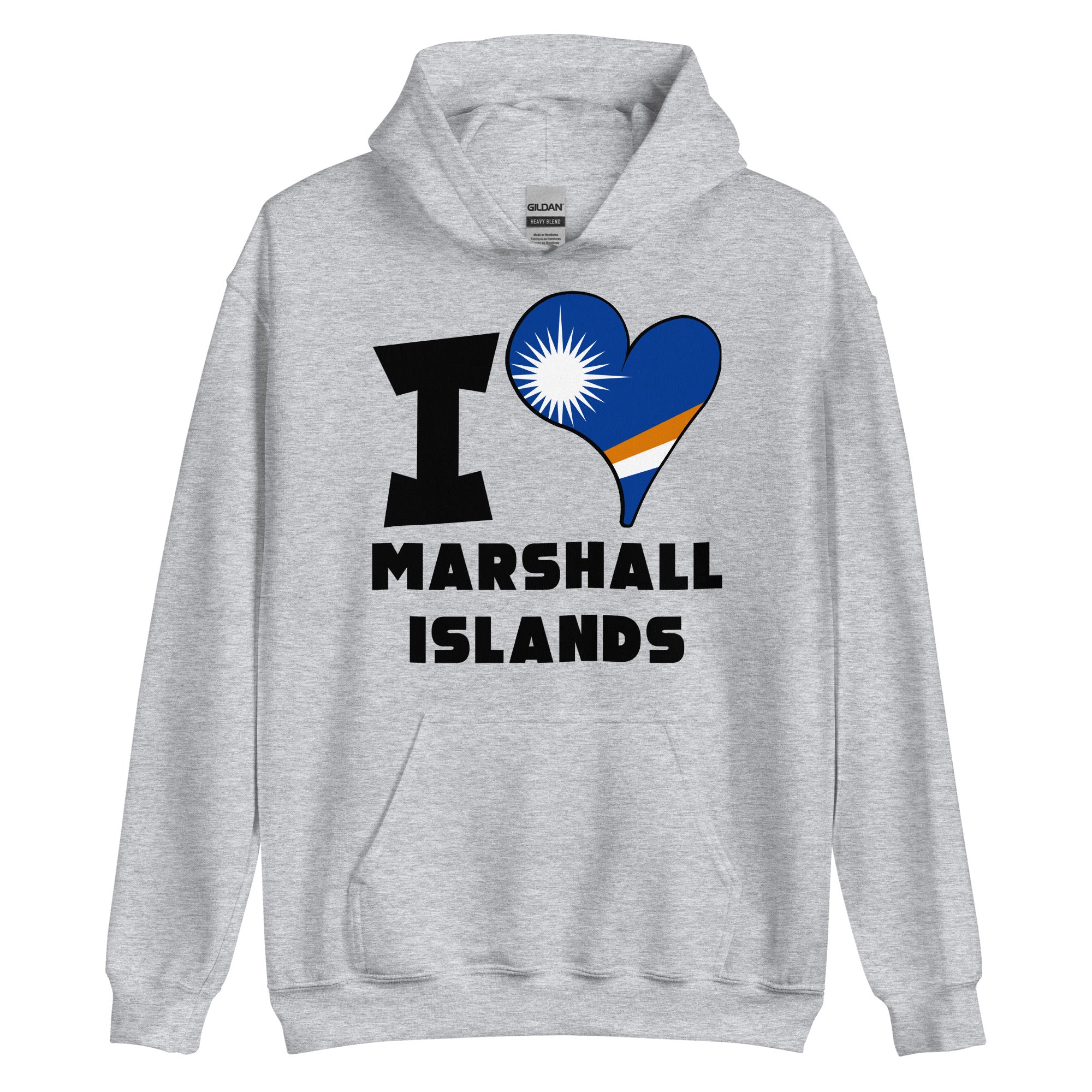 Unisex Hoodie - I Love Marshall Islands Flag