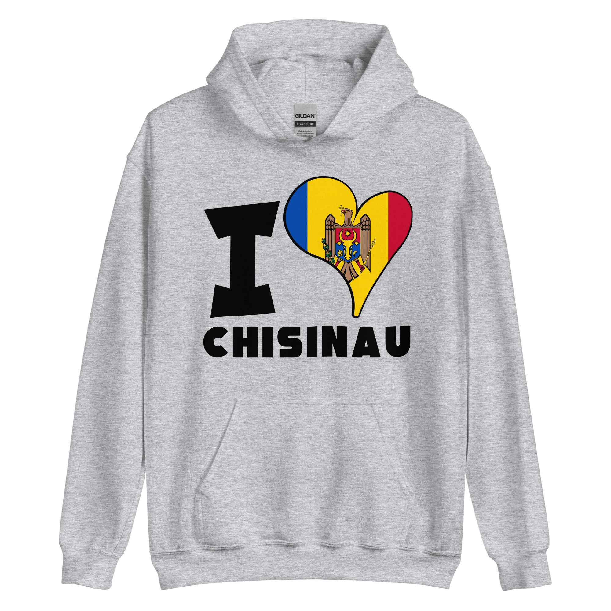 Unisex Hoodie - I Love Chișinău Flag