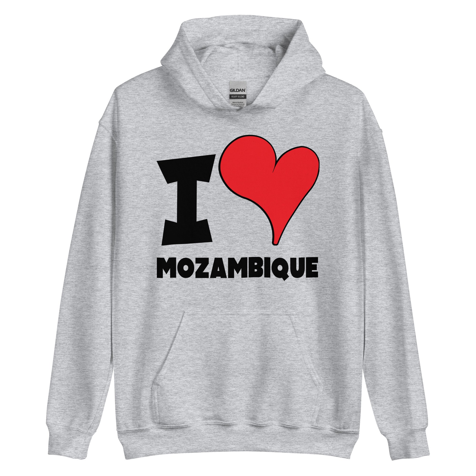 Unisex Hoodie - I Love Mozambique Red