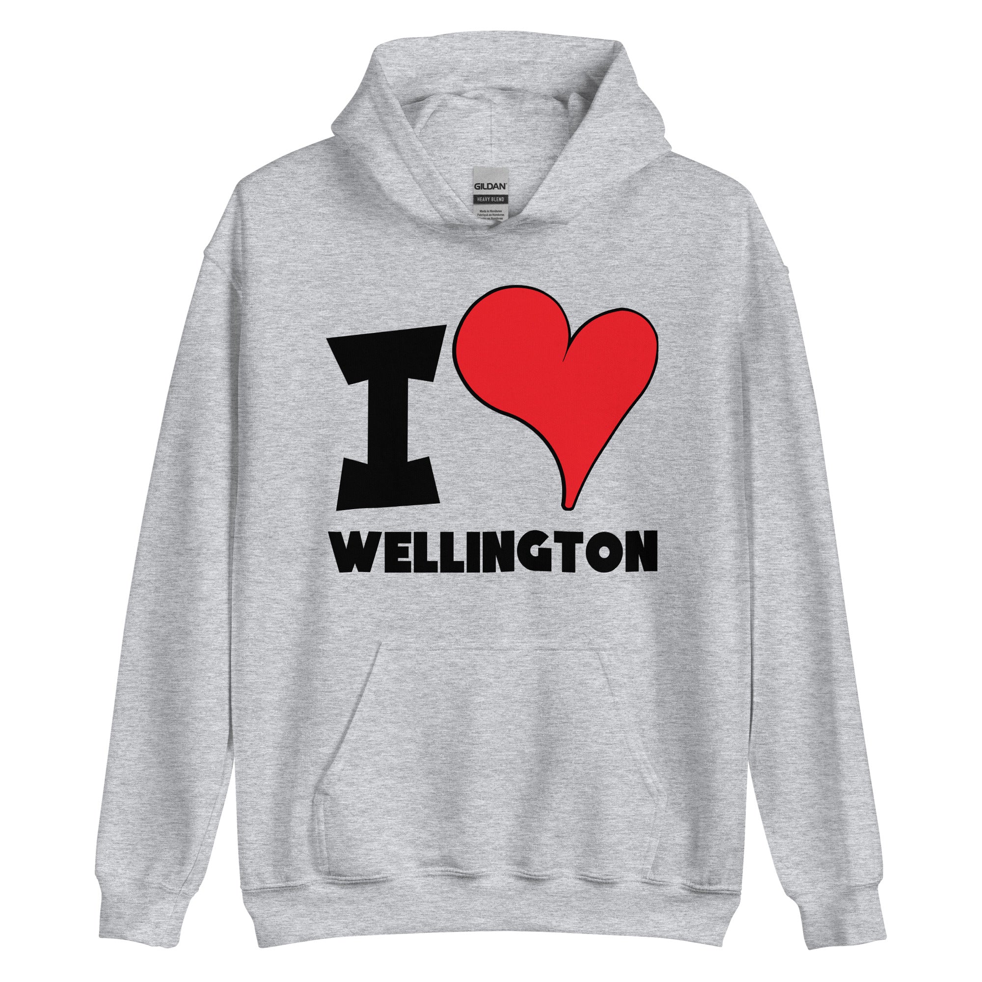 Unisex Hoodie - I Love Wellington Red