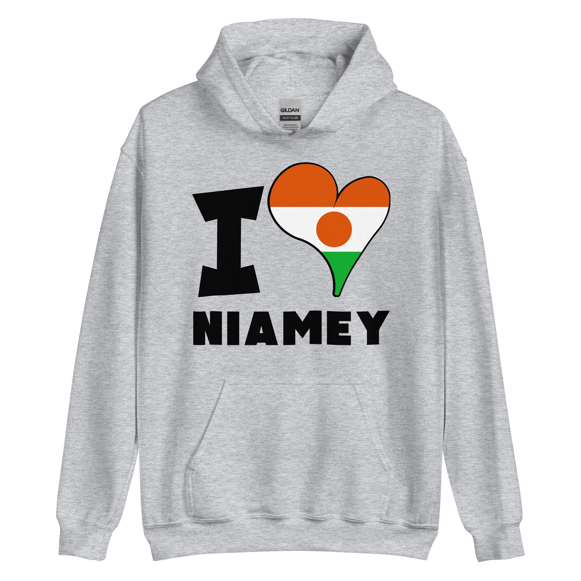 Unisex Hoodie - I Love Niamey Flag