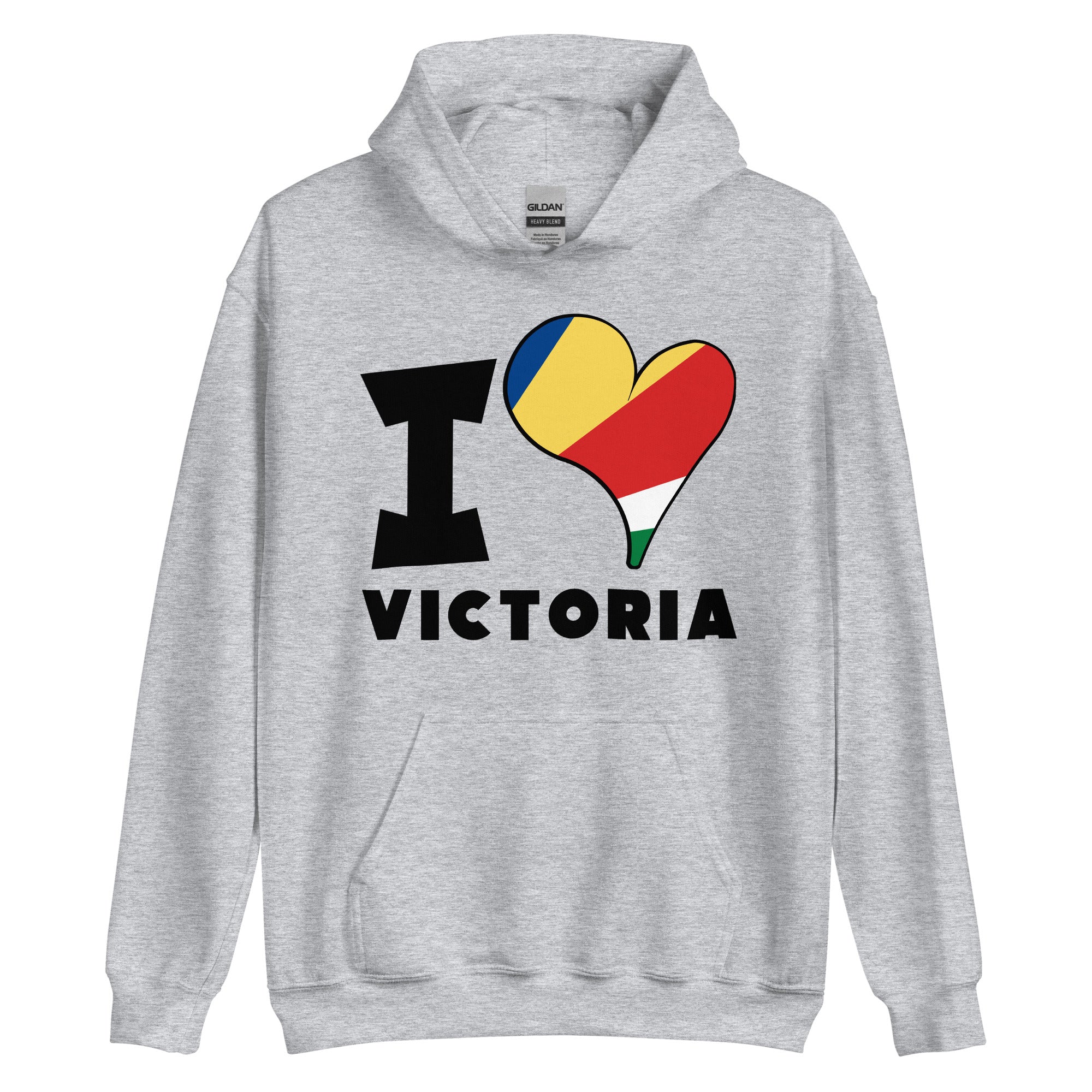 Unisex Hoodie - I Love Victoria Flag