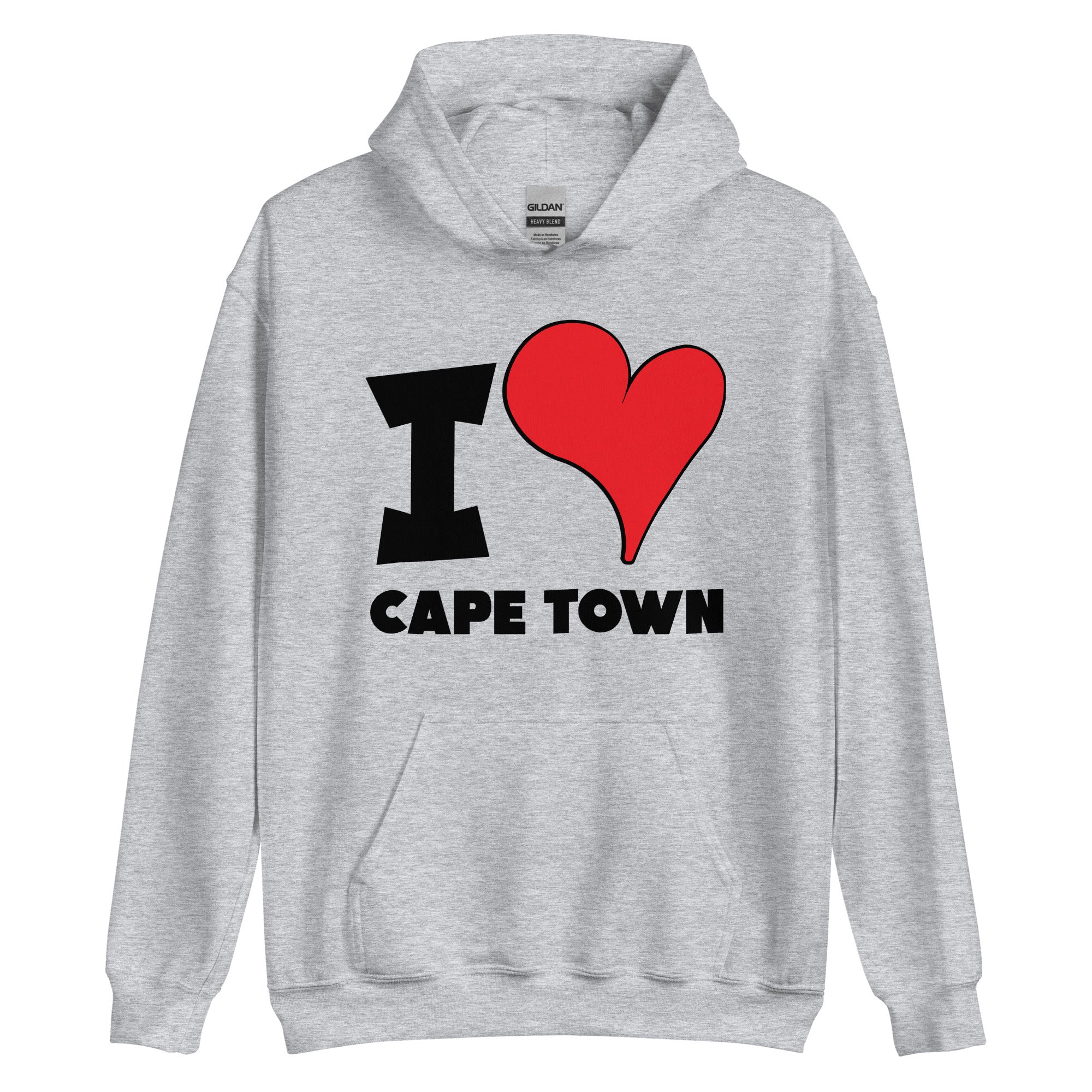 Unisex Hoodie - I Love Cape Town Red