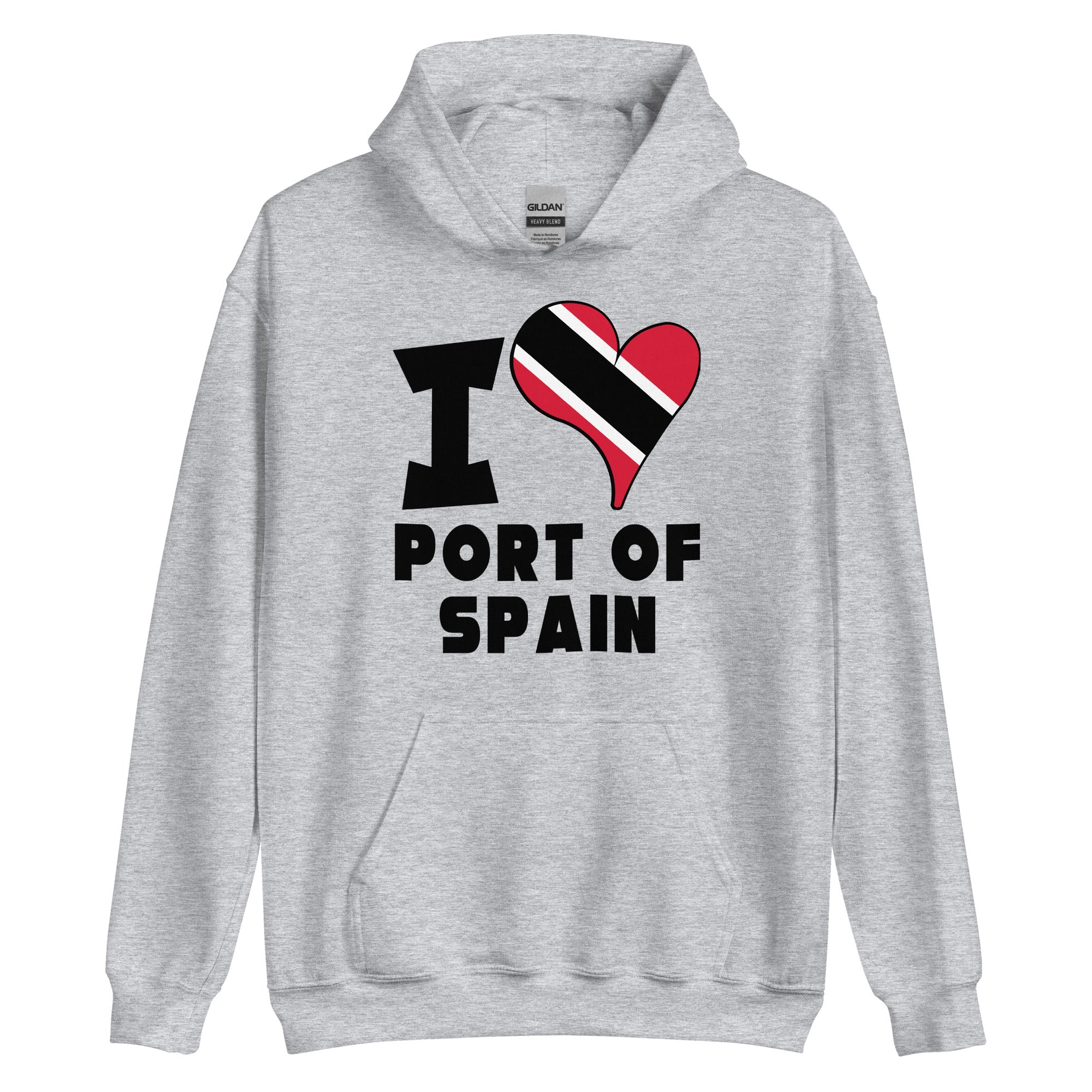 Unisex Hoodie - I Love Port of Spain Flag