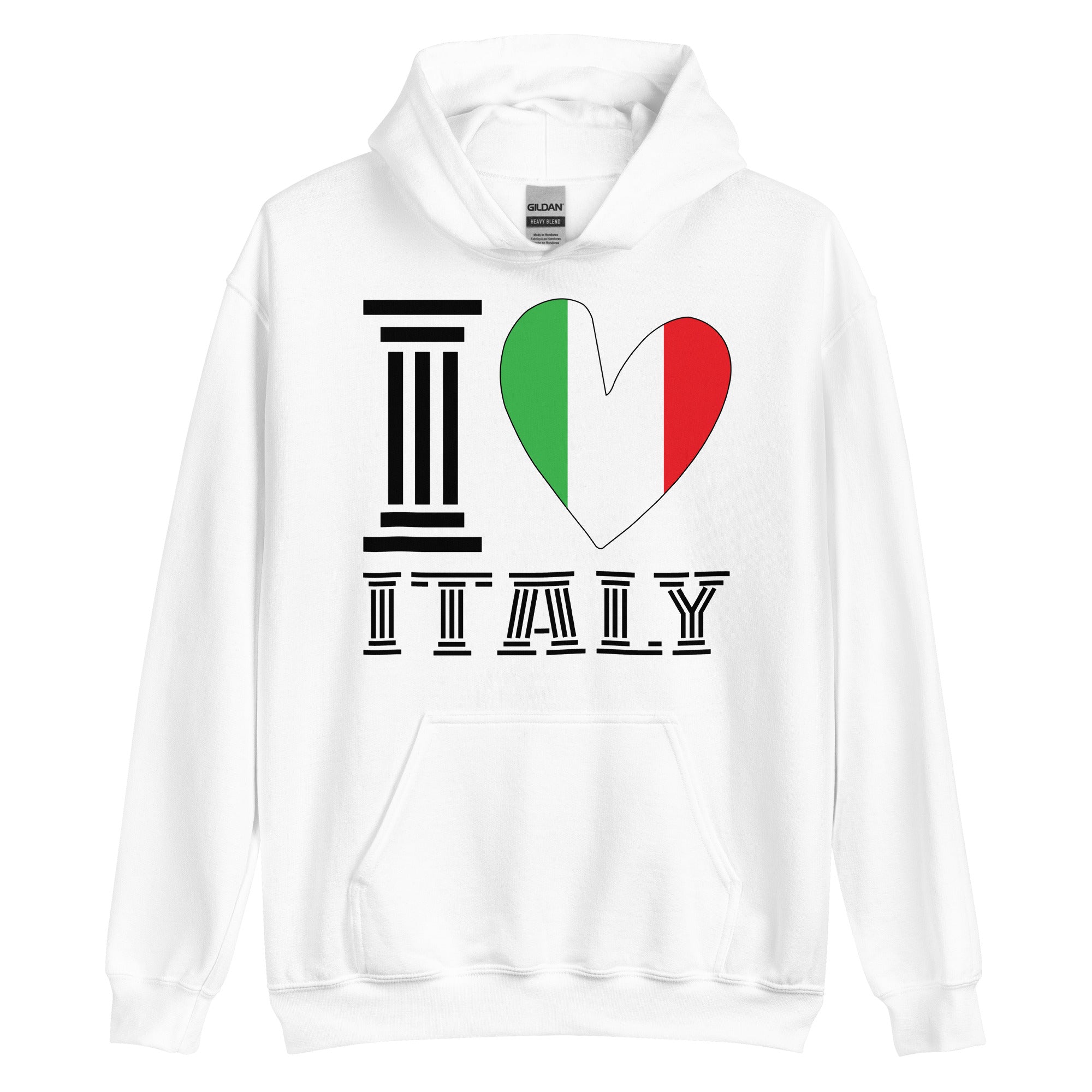 Unisex Hoodie - I Love Italy Classic Design