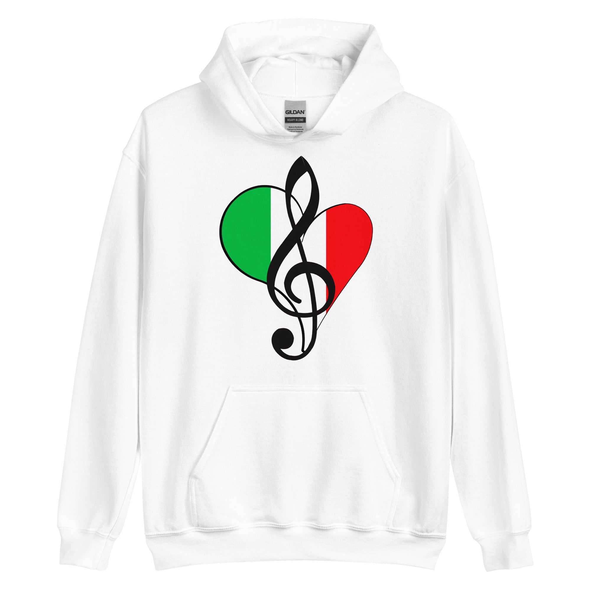 Unisex Hoodie - I Love Italian Music_ Design