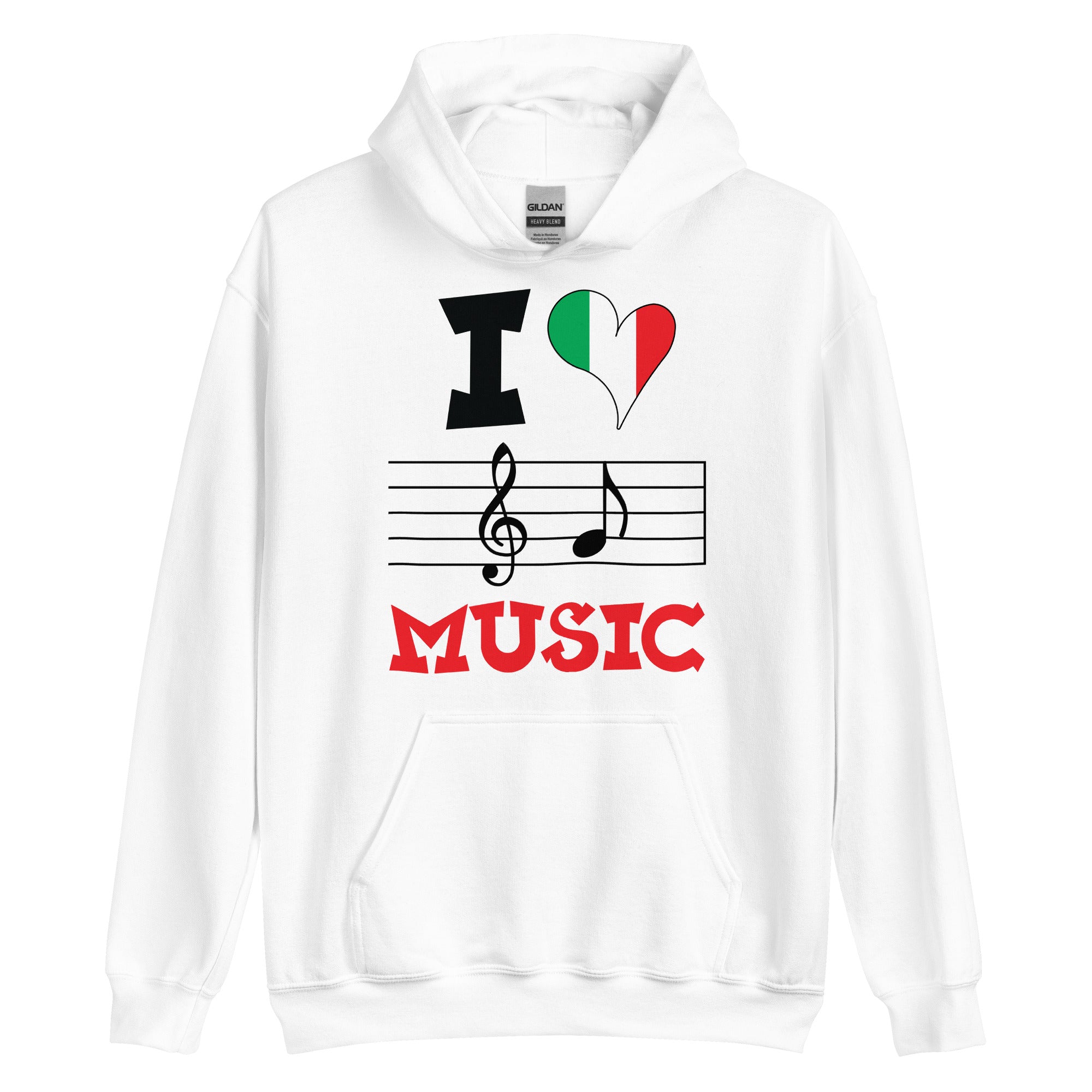 Unisex Hoodie - I Love Italian Music