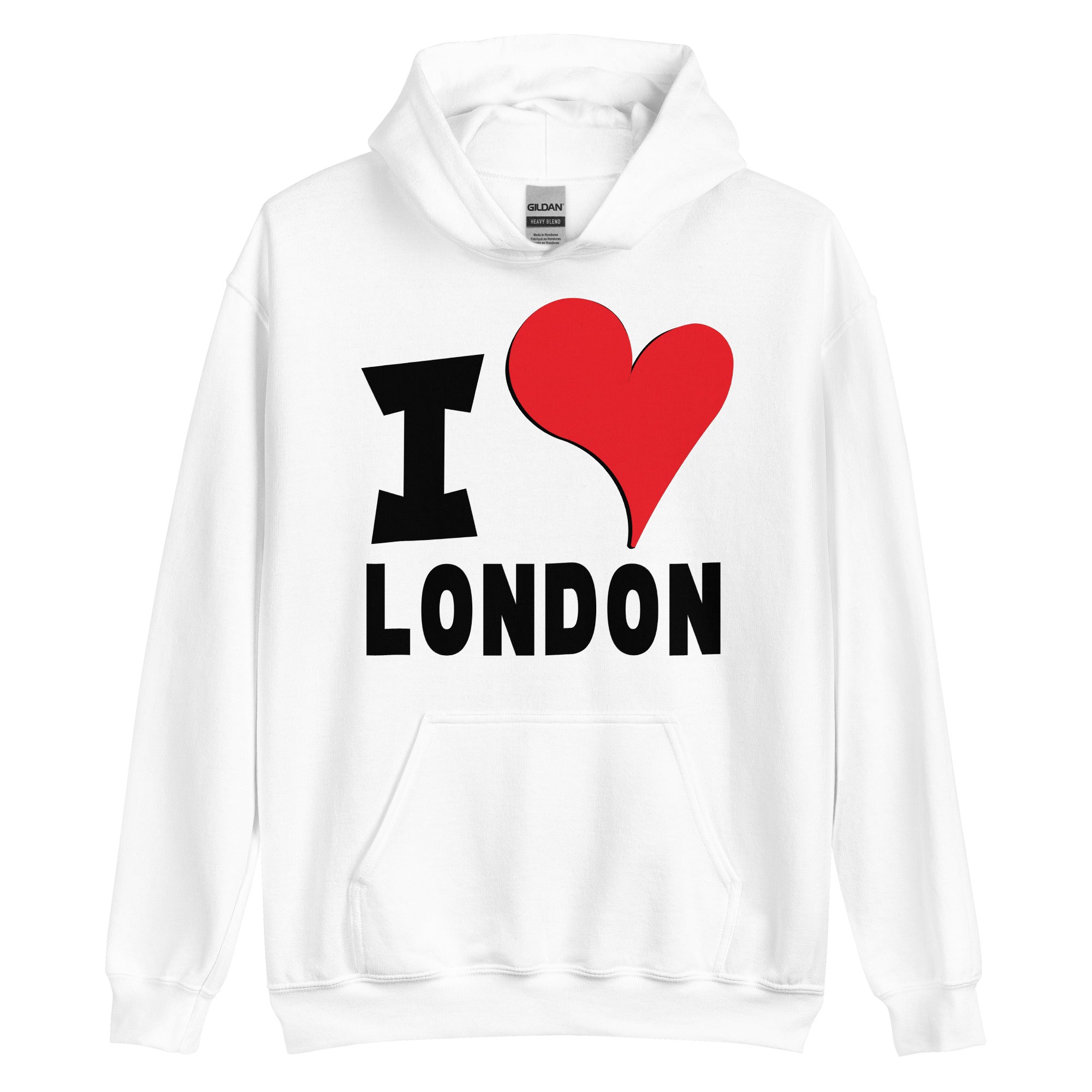 Unisex Hoodie - I Love London Red