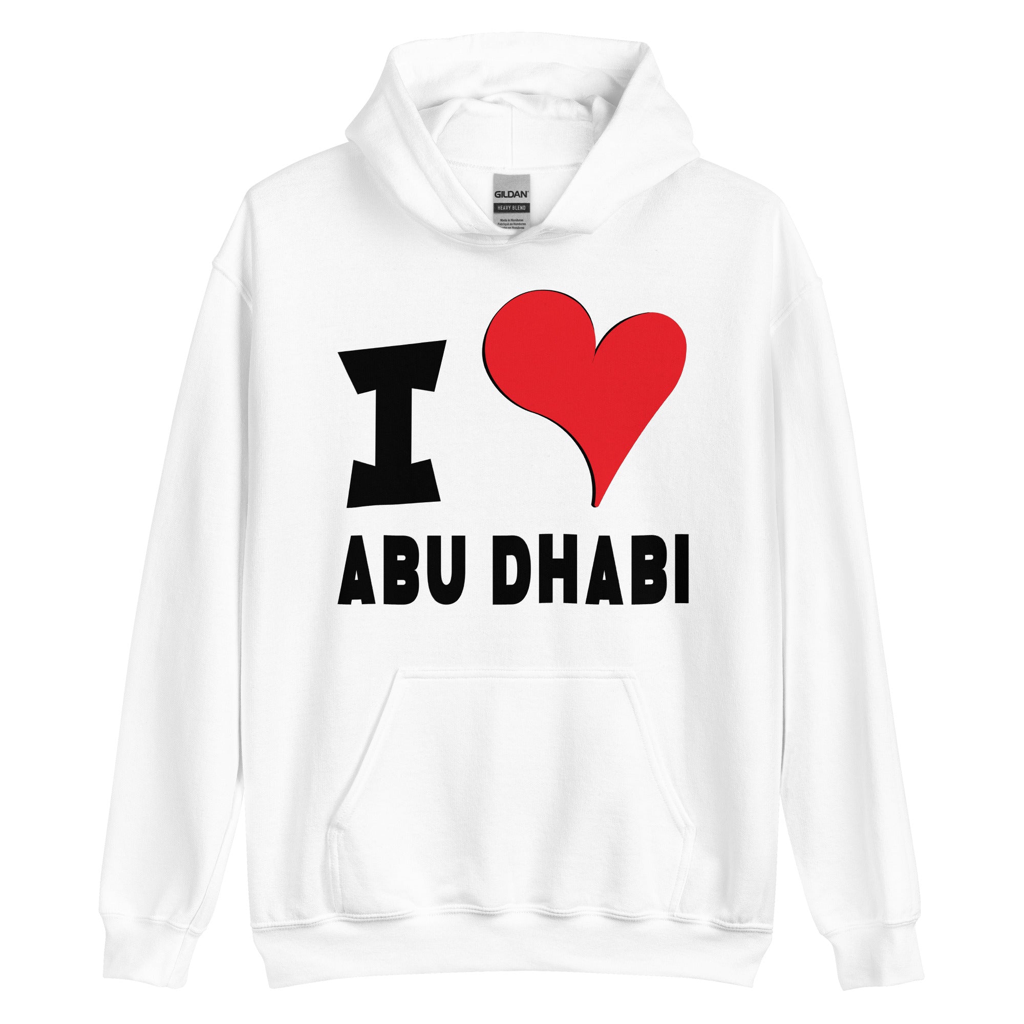 Unisex Hoodie - I Love Abu Dhabi Red