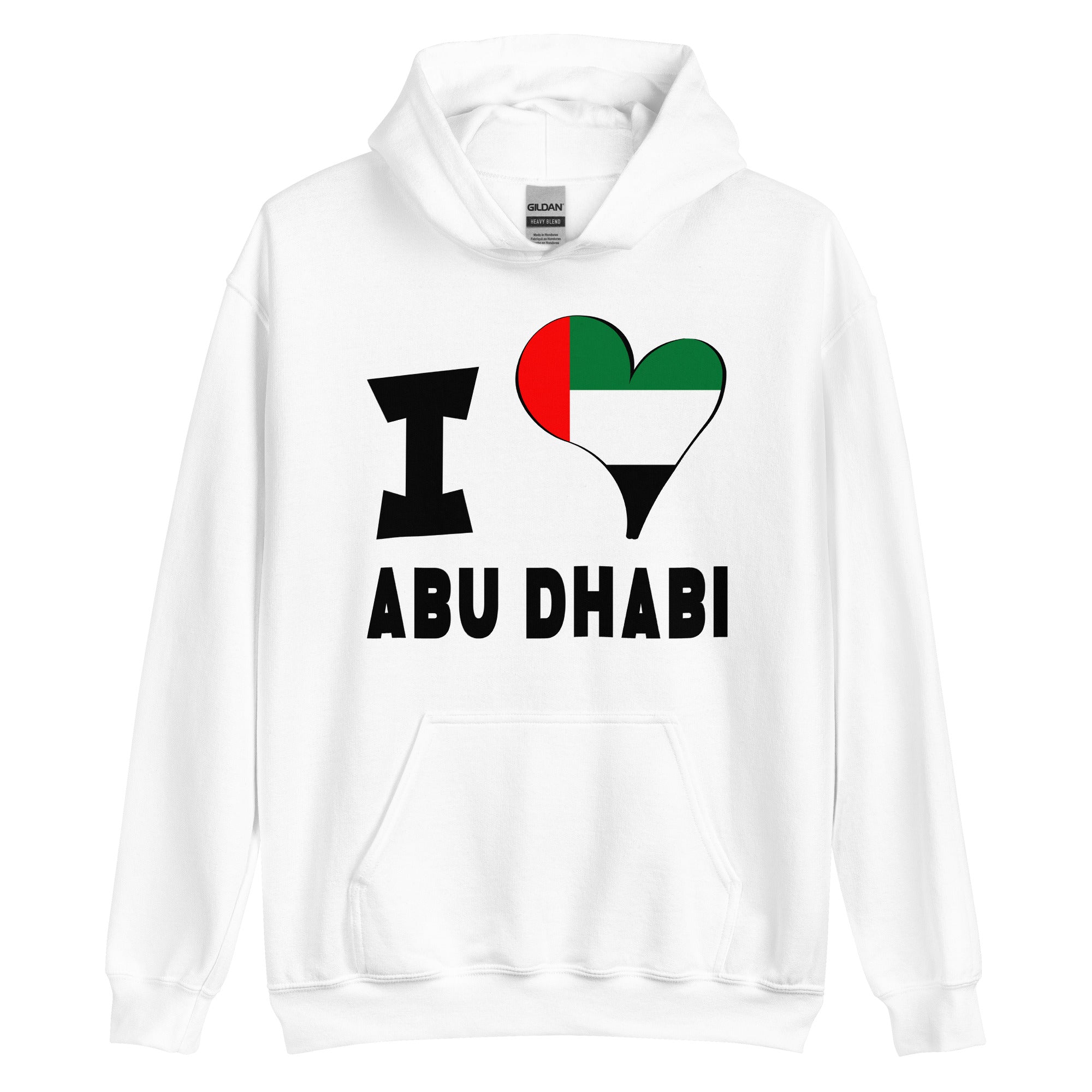 Unisex Hoodie - I Love Abu Dhabi Flag