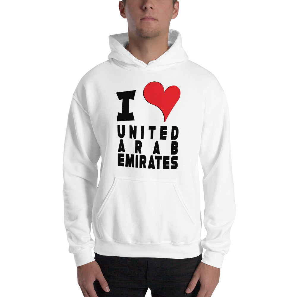 Unisex Hoodie - I Love United Arab Emirates Red