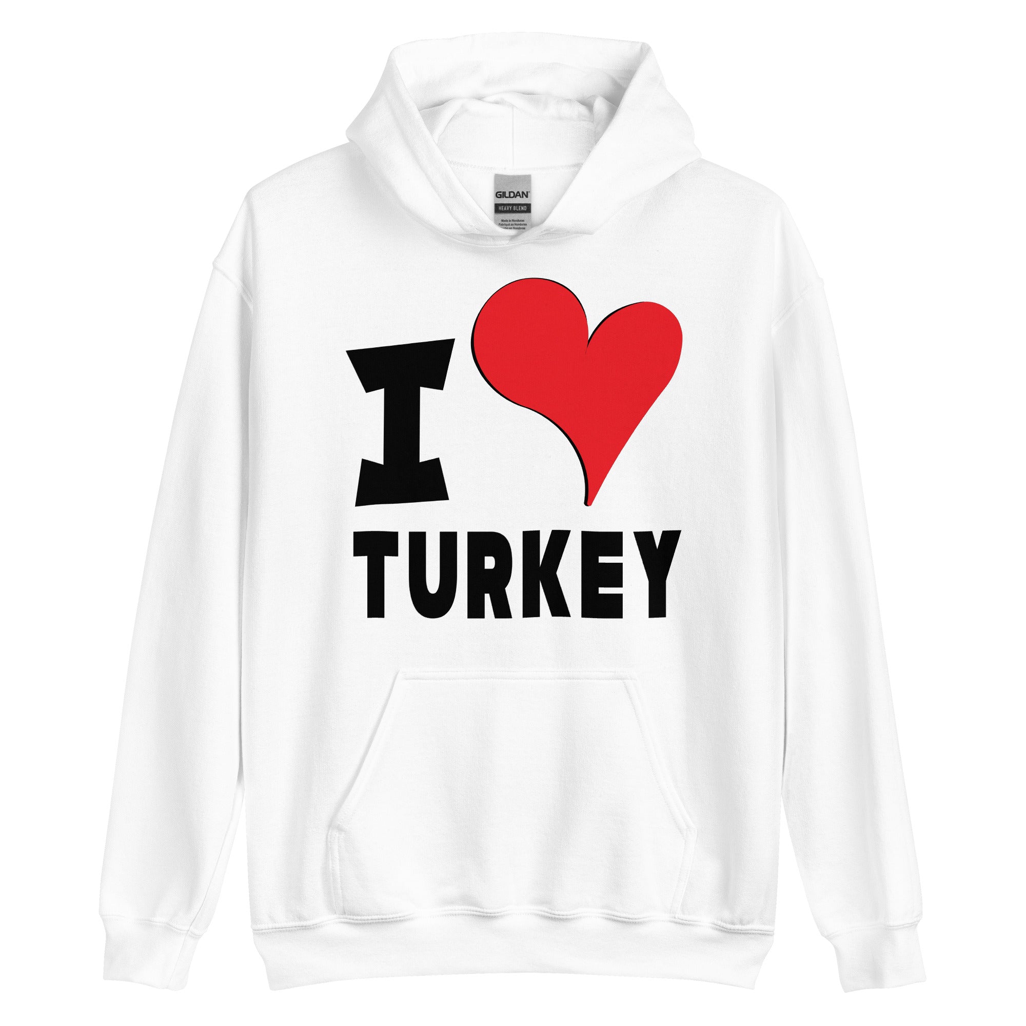 Unisex Hoodie - I Love Turkey Red