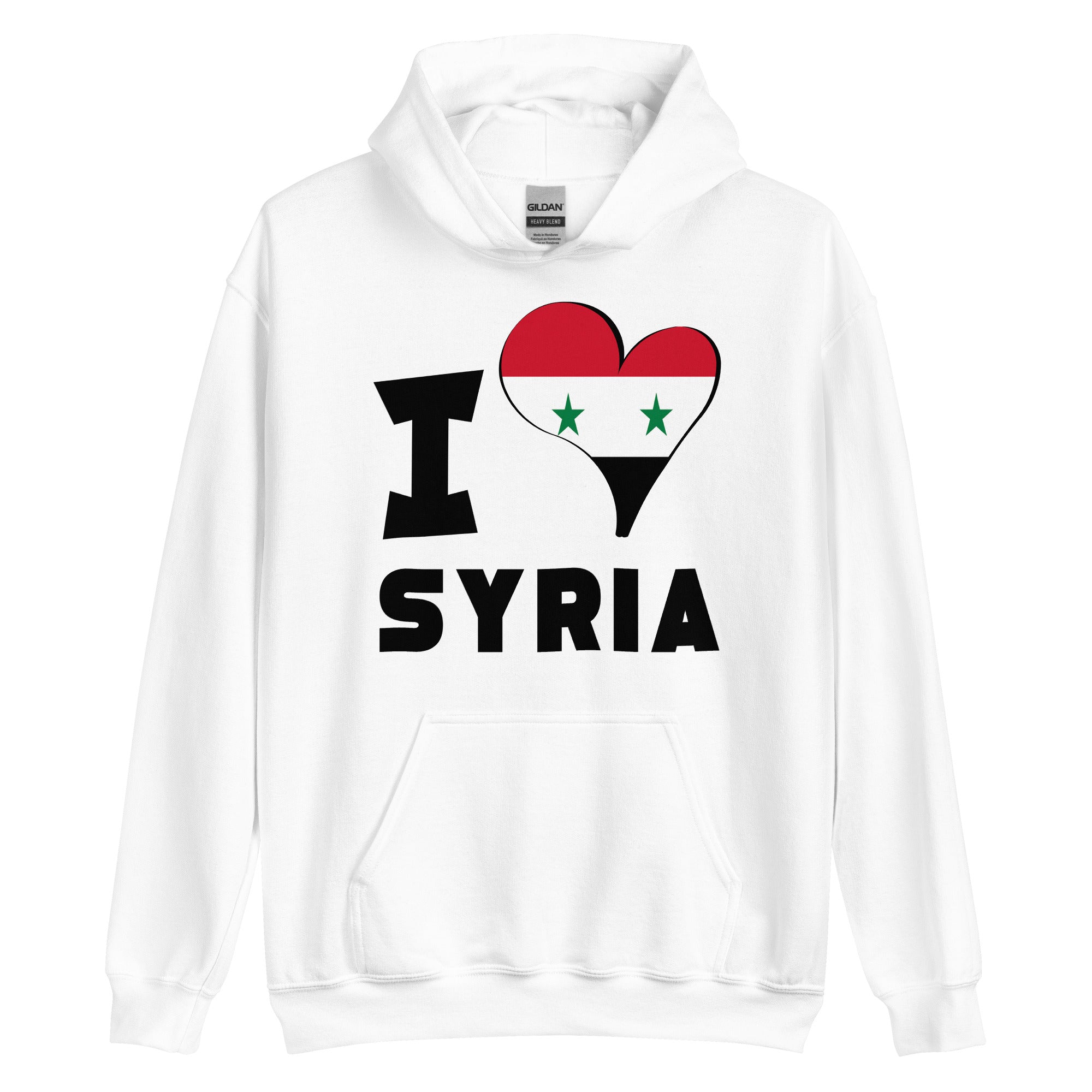 Unisex Hoodie - I Love Syria Flag