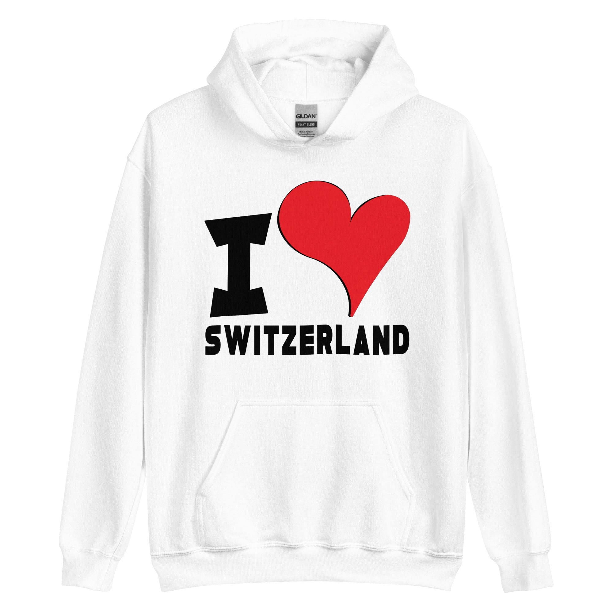 Unisex Hoodie - I Love Switzerland Red