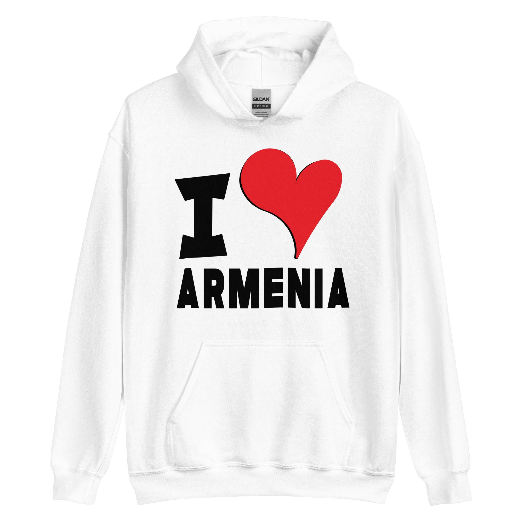 Unisex Hoodie - I Love Armenia Red