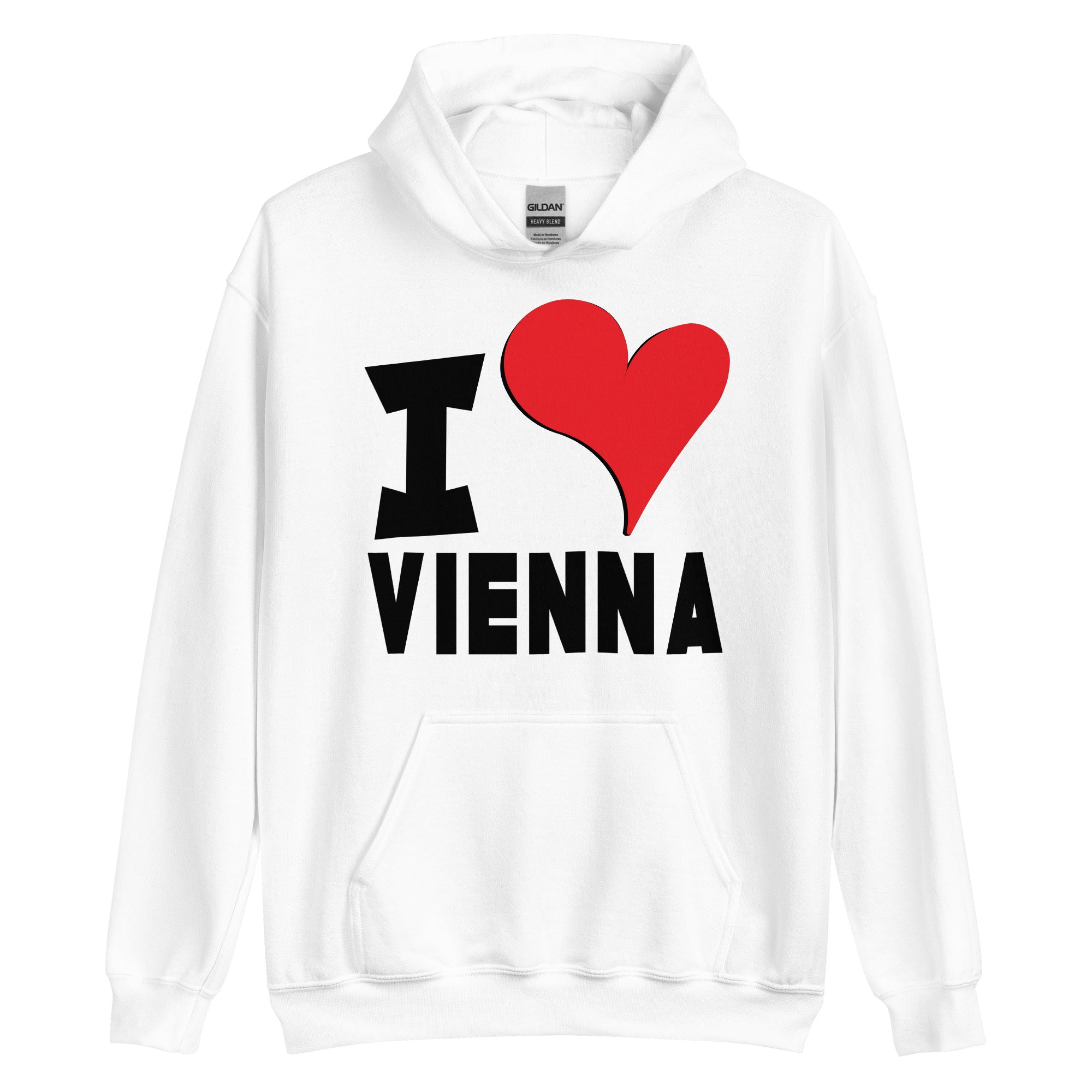 Unisex Hoodie - I Love Vienna Red