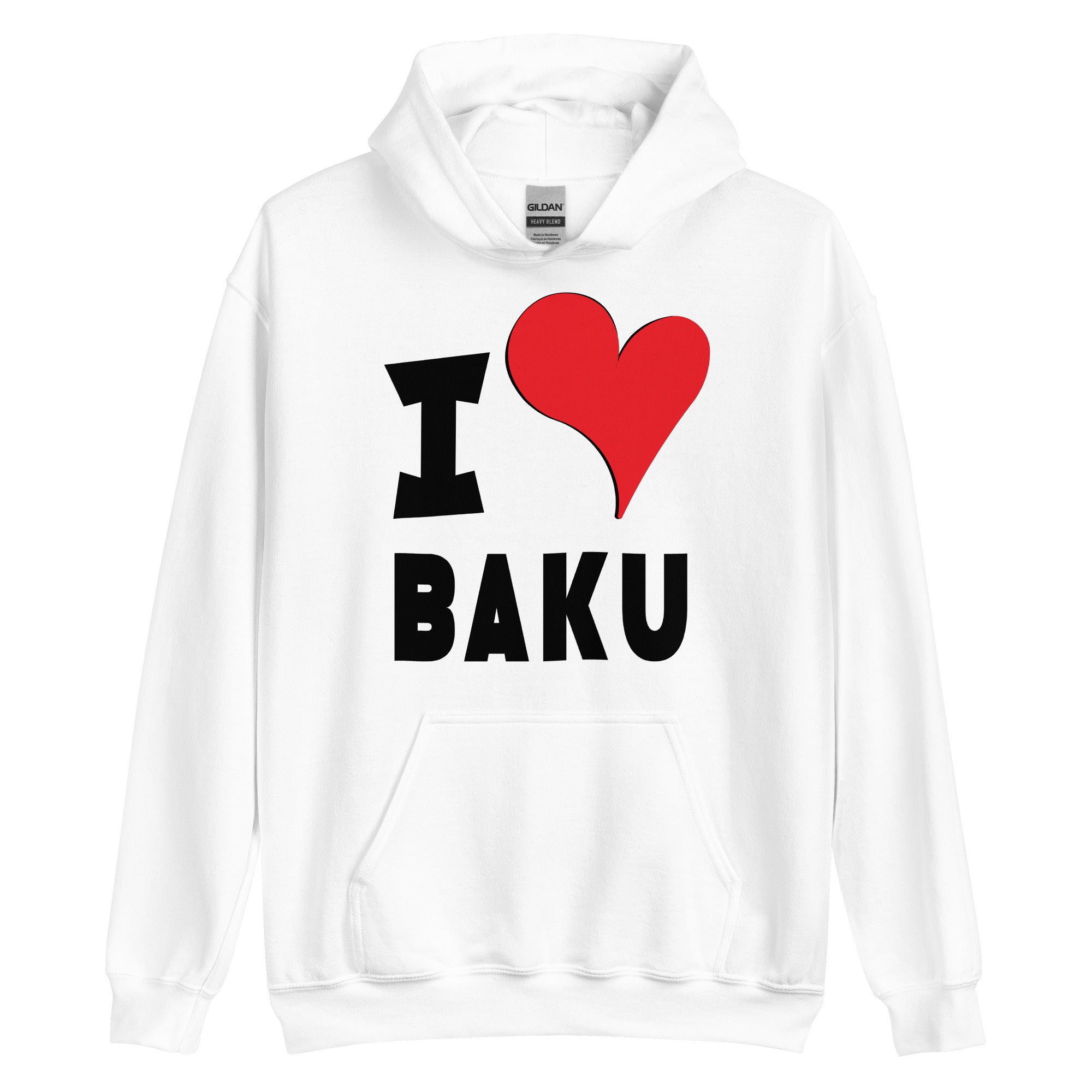 Unisex Hoodie - I Love Baku Red