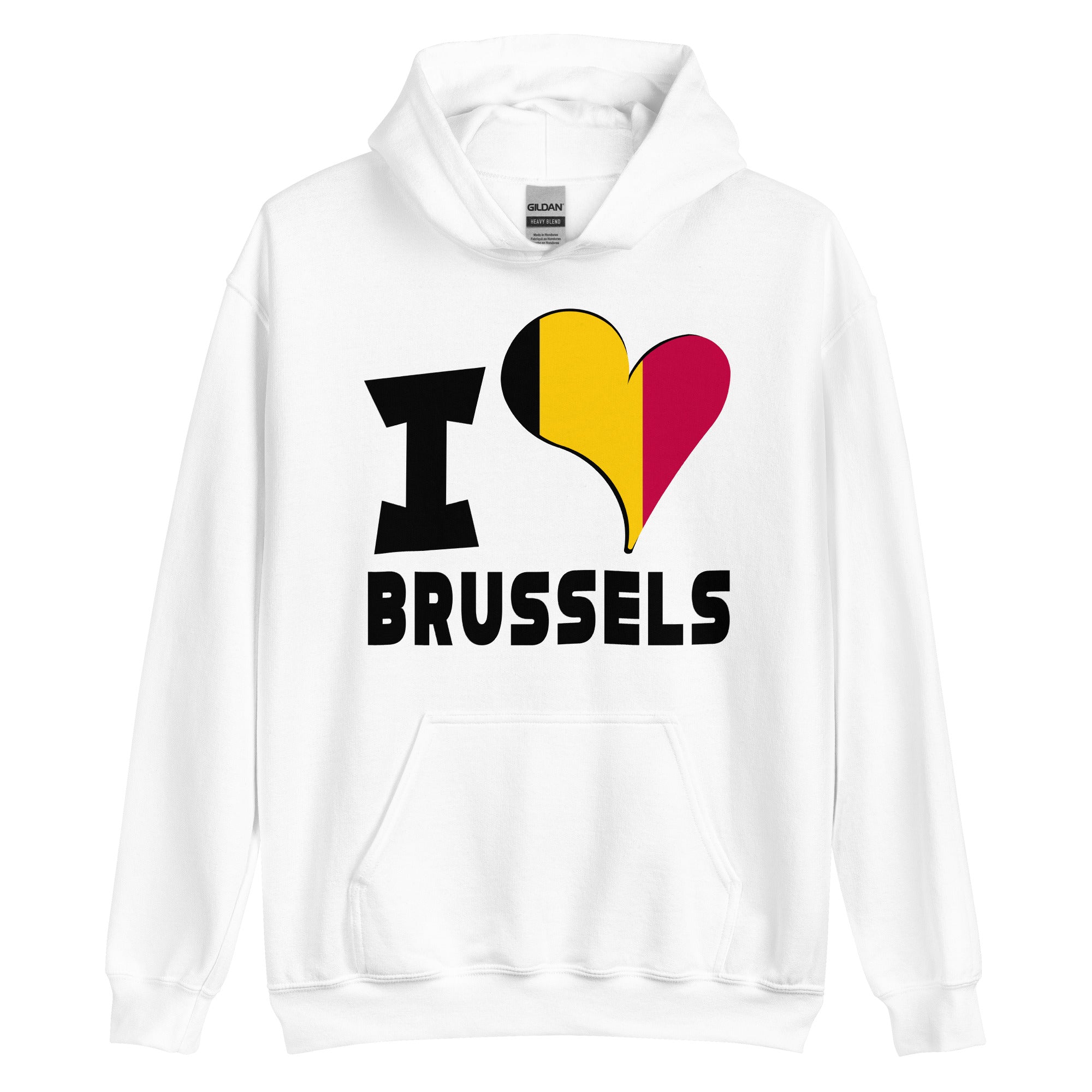 Unisex Hoodie - I Love Brussels Flag