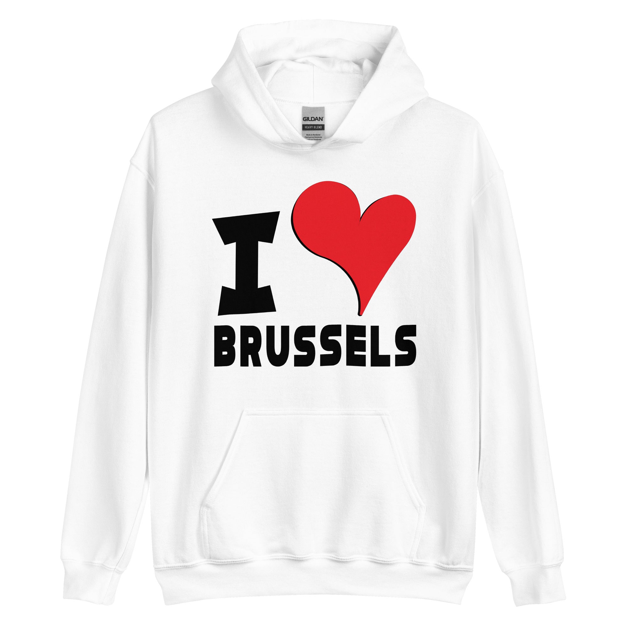 Unisex Hoodie - I Love Brussels Red