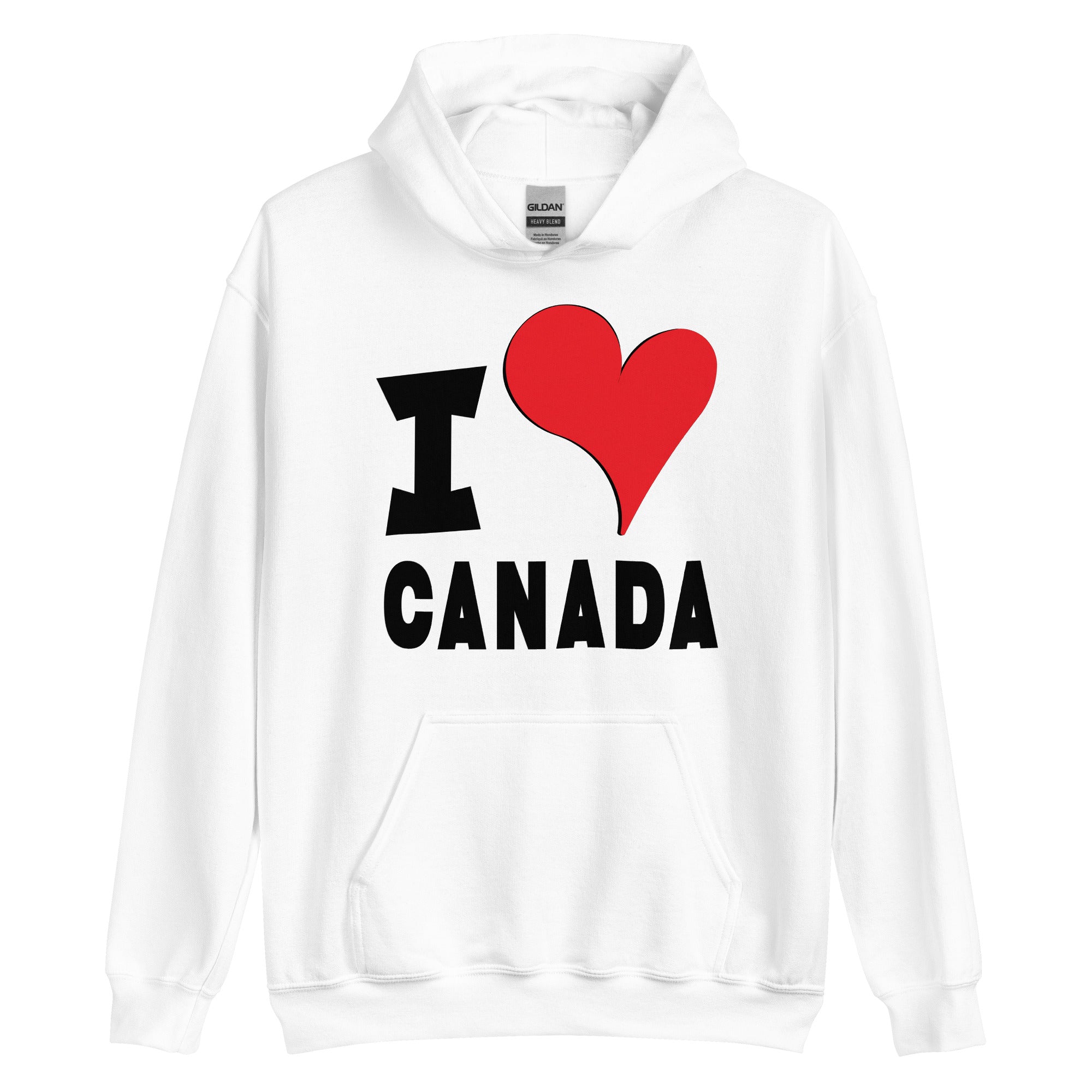 Unisex Hoodie - I Love Canada Red