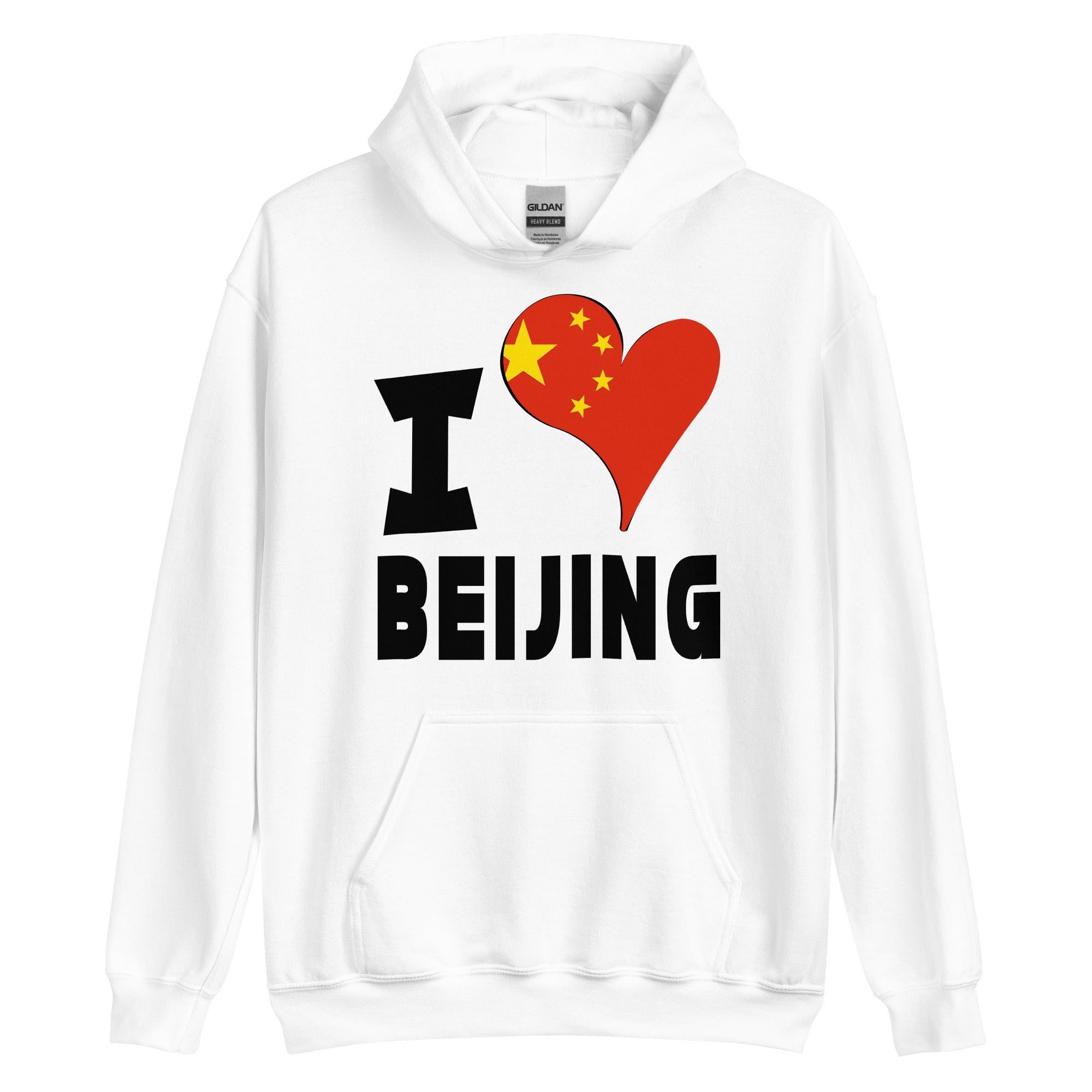 Unisex Hoodie - I Love Beijing Flag