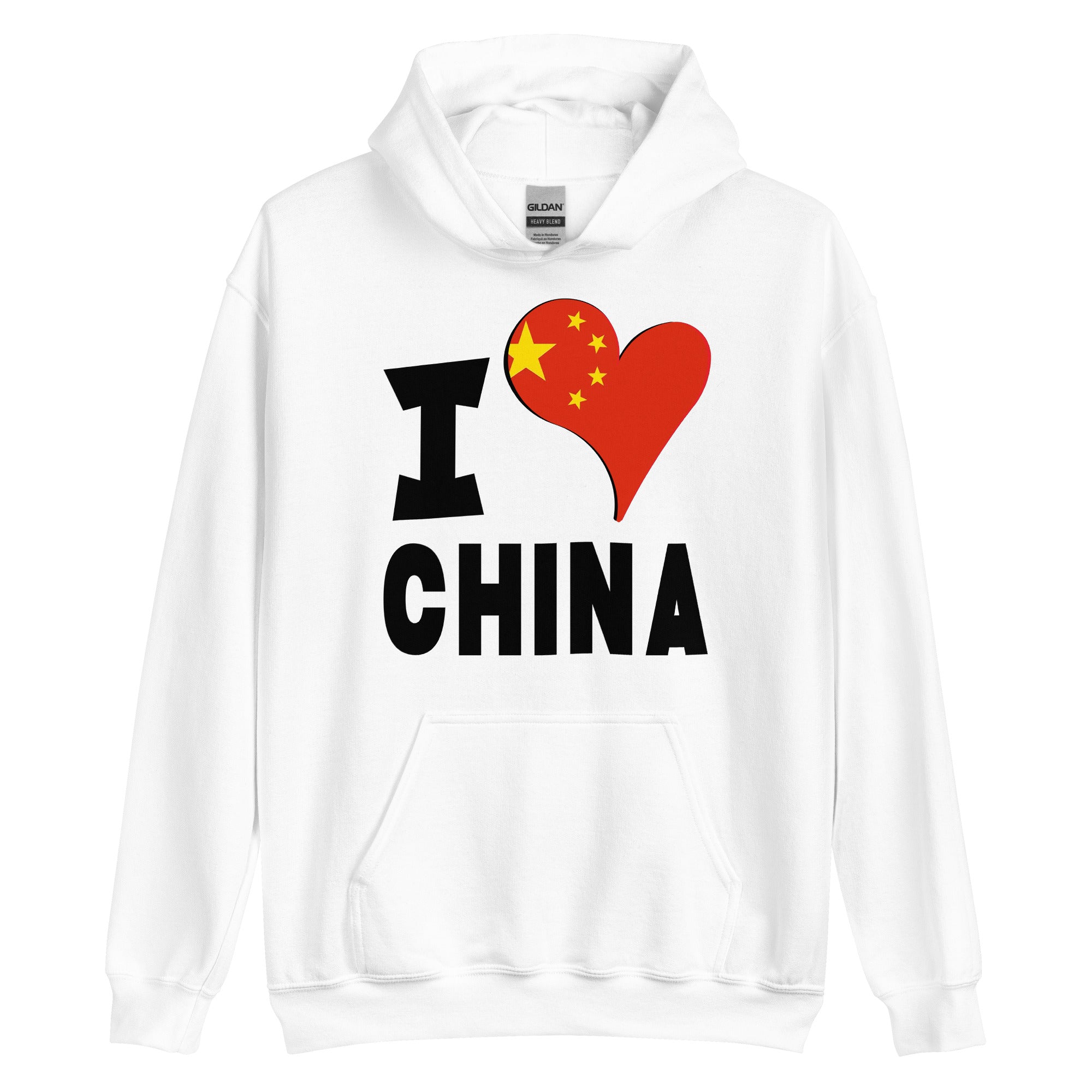 Unisex Hoodie - I Love China Flag