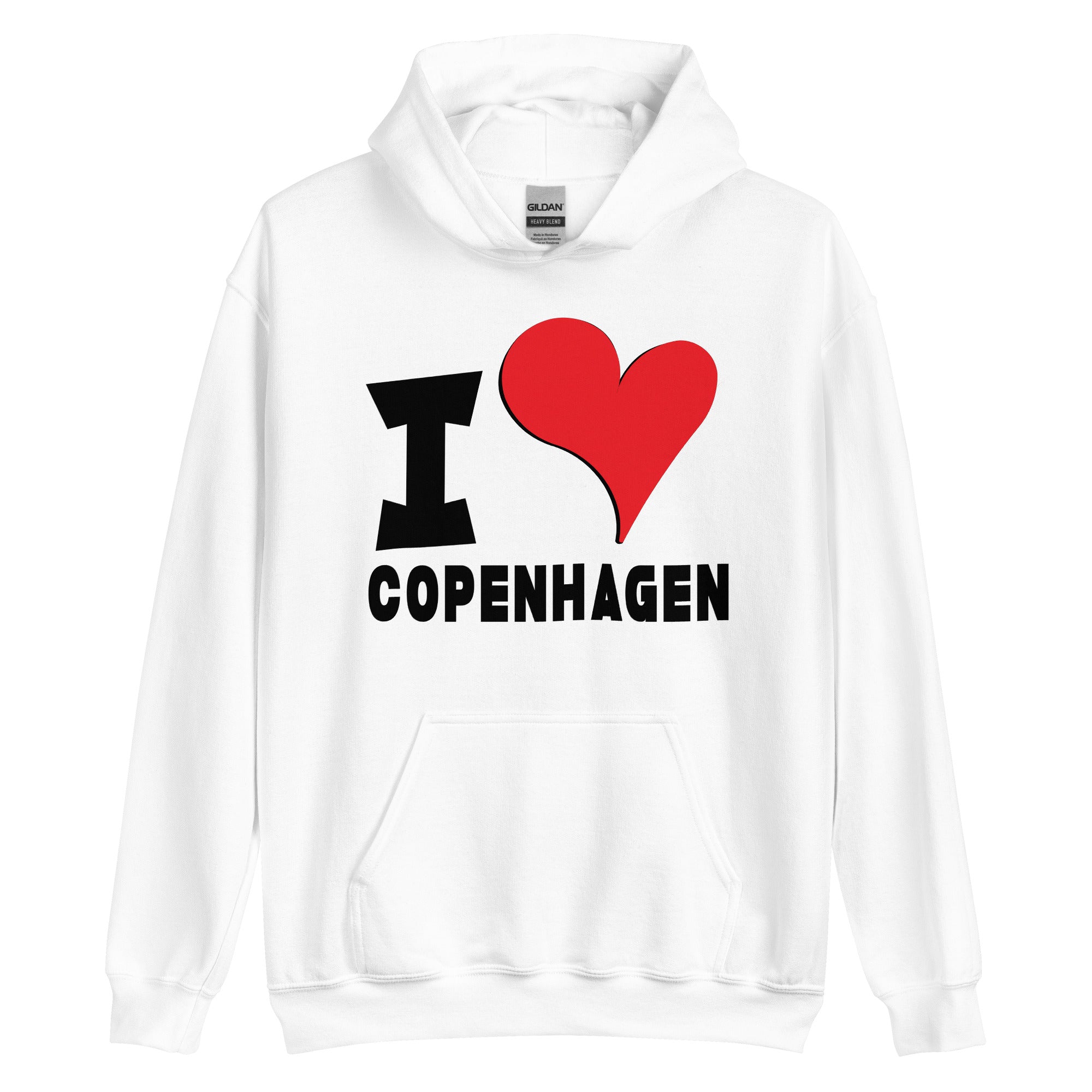 Unisex Hoodie - I Love Copenhagen Red