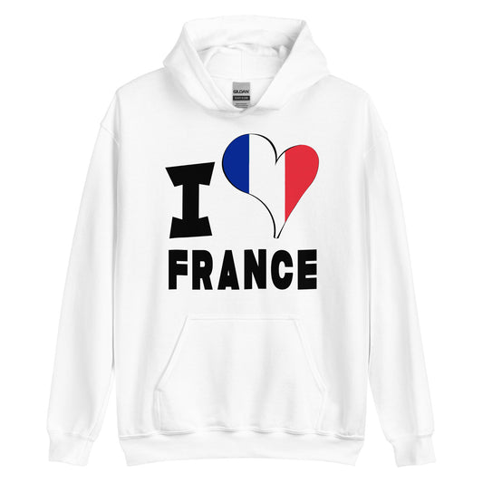Unisex Hoodie - I Love France Flag