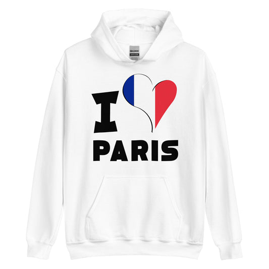 Unisex Hoodie - I Love Paris Flag
